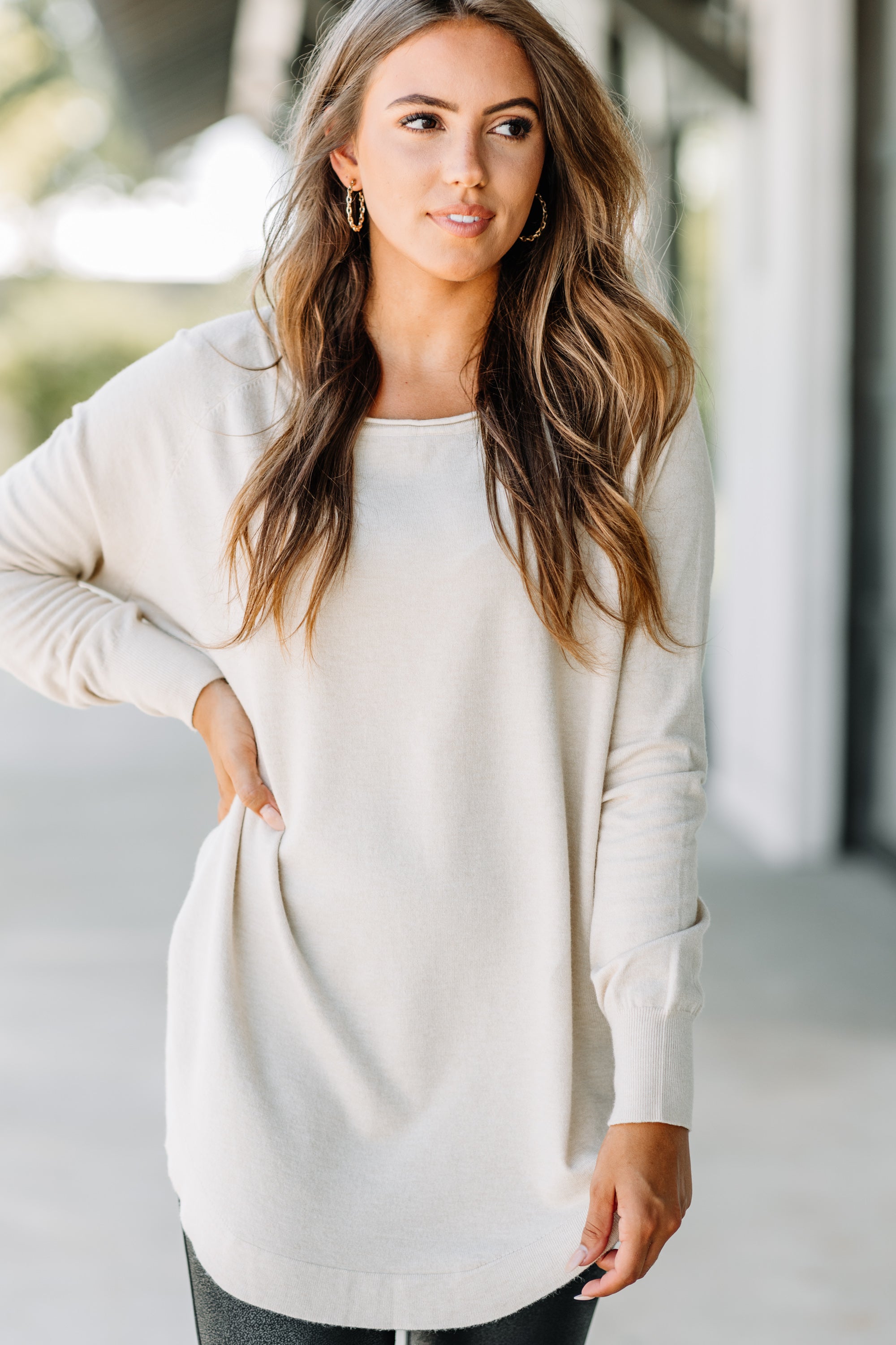 Irresistible Good Girl Oatmeal Brown Classic Tunic - Grab Yours Now!