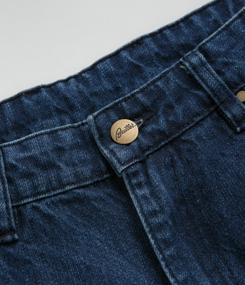 Butter Goods Wide Cut Jeans - Stunning Washed Slub Blue