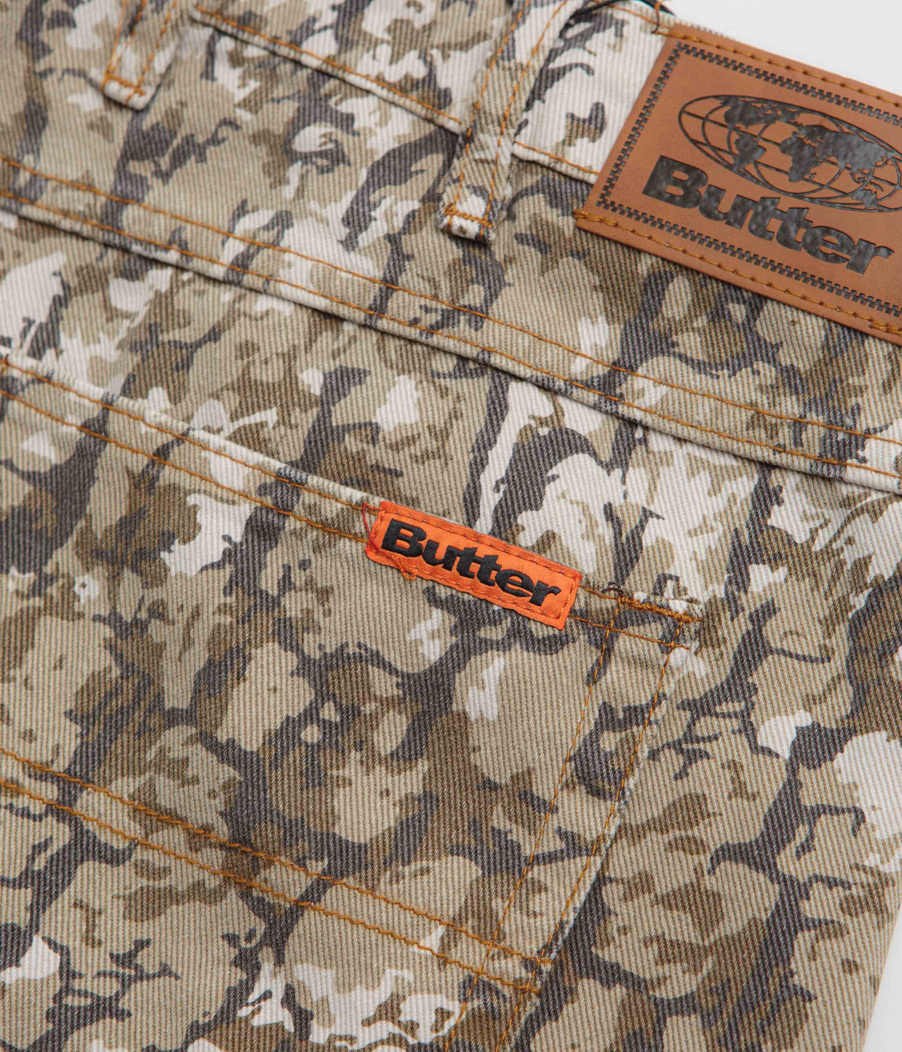 Butter Goods Tan Bark Camo Baggy Jeans - A Fashion Statement!