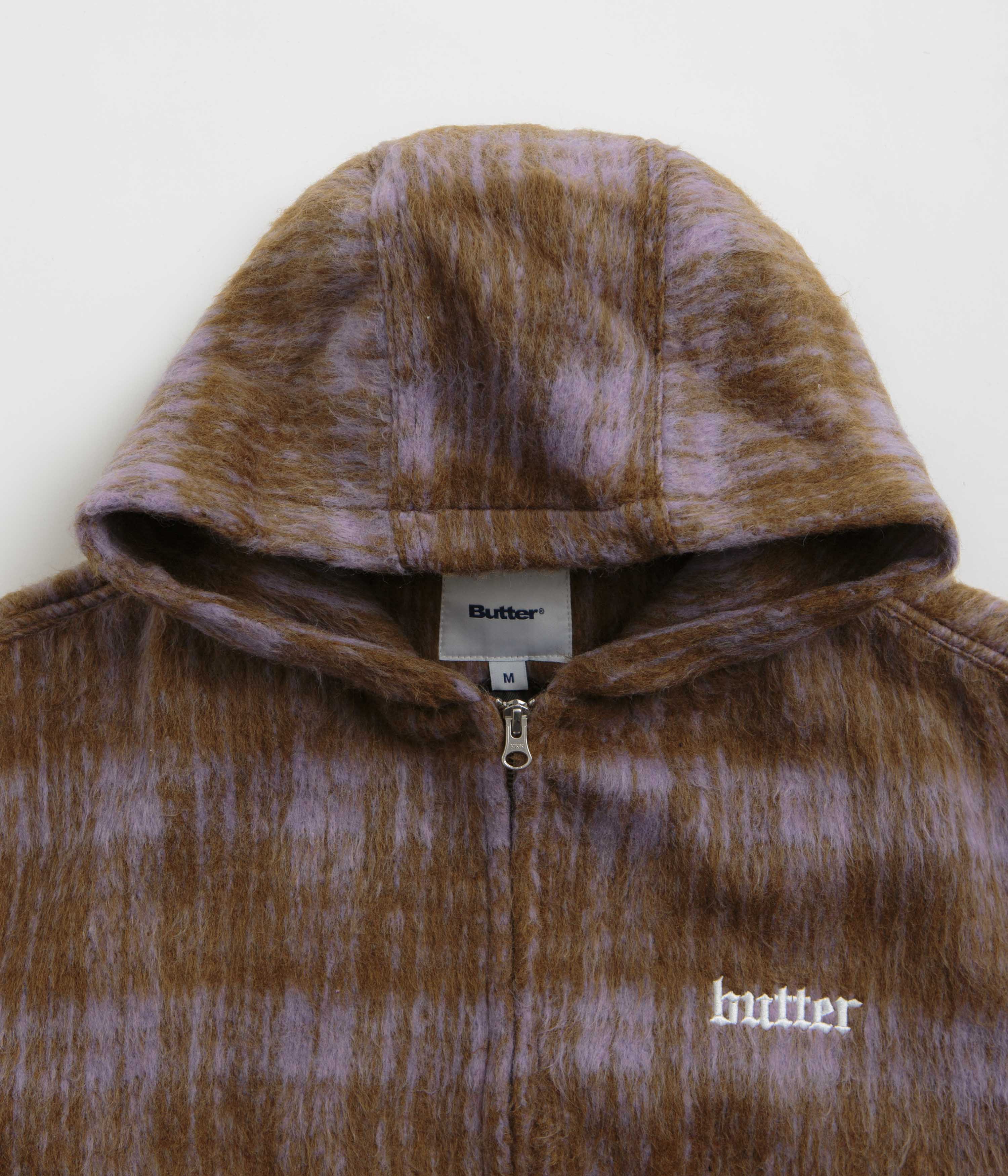Butter Goods Heavy Plaid Work Jacket - Stunning Brick / Dusk Combo