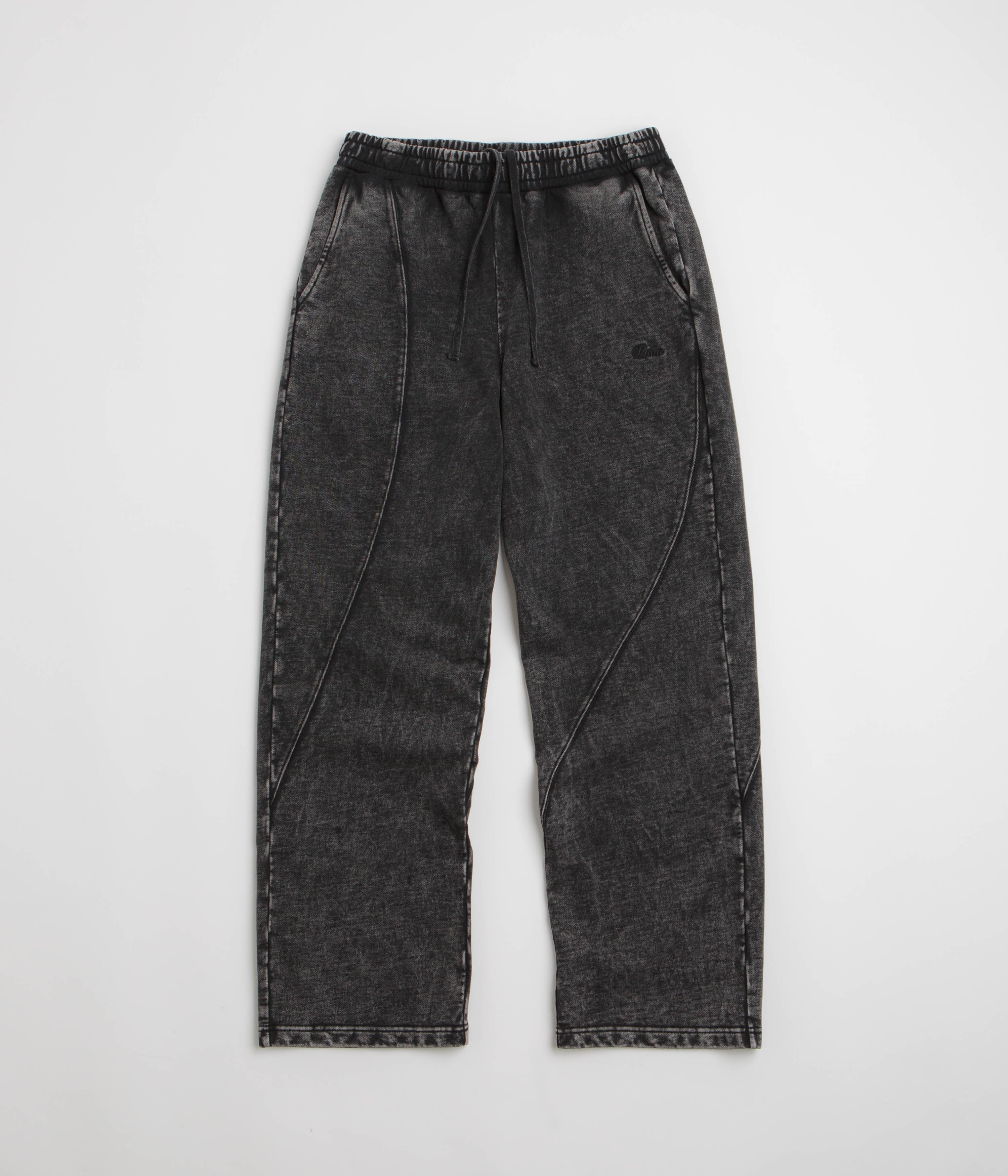 Dime Cyclone French Terry Pants - Stunning Black Snow Washed