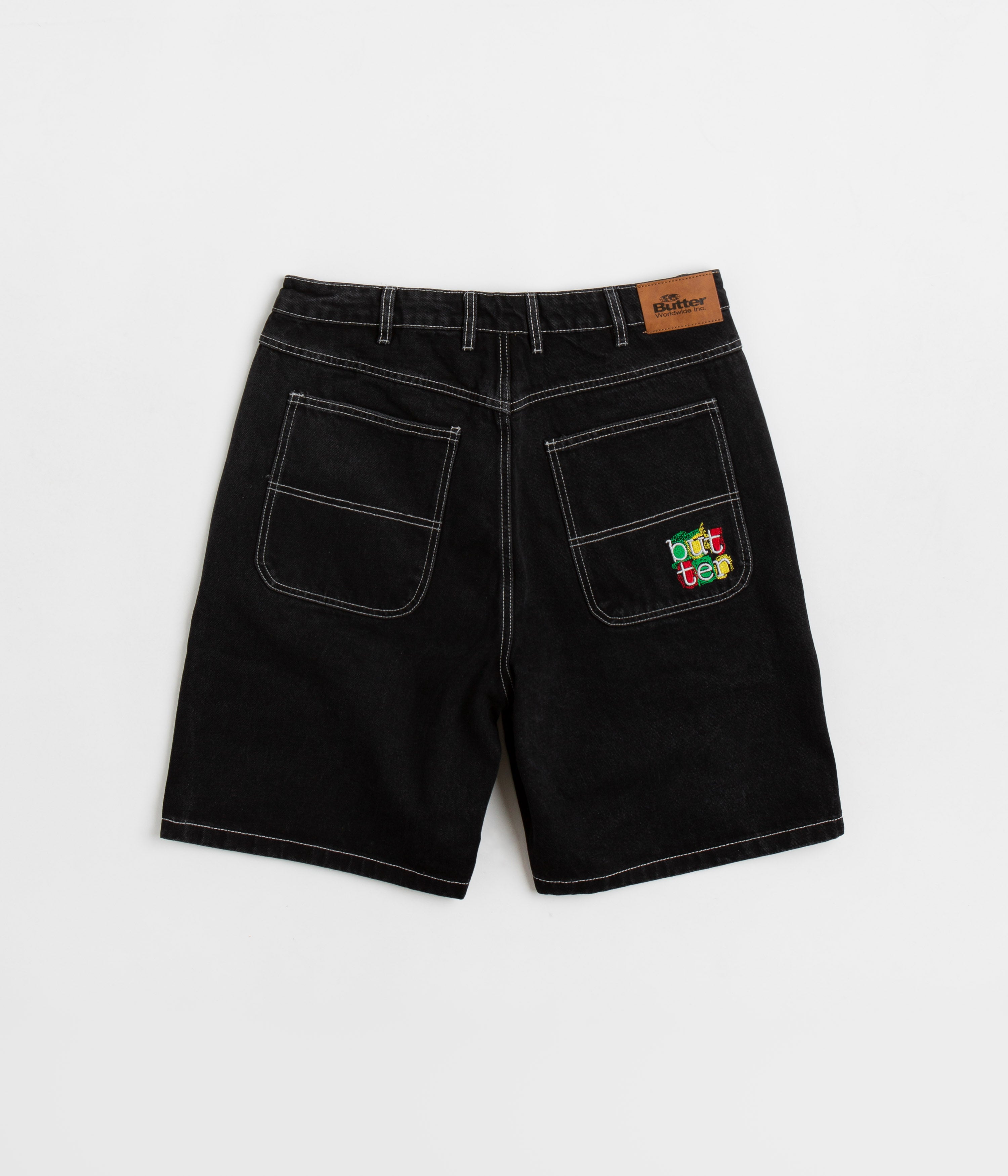 Butter Goods Flat Black Scribble Denim Shorts - A Must - Have!