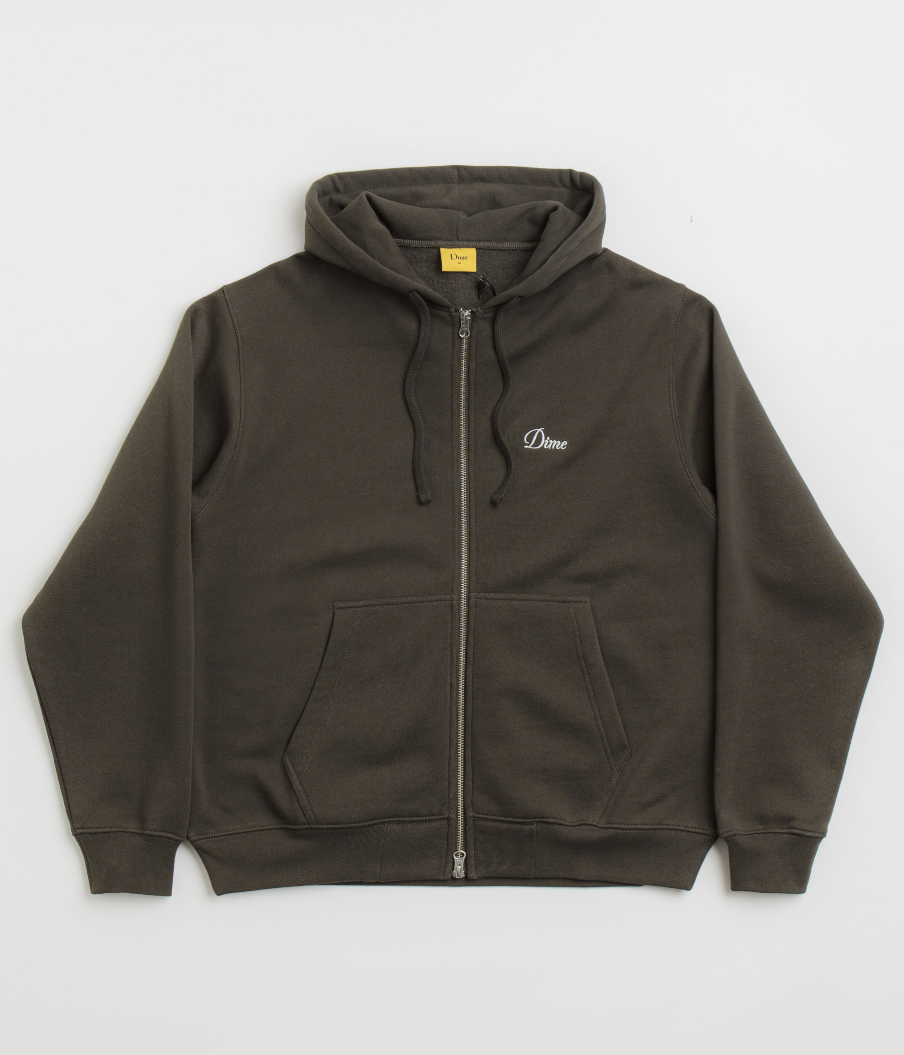 Stunning Dime Cursive Zip Hoodie in Vintage Black - Grab Yours Now!