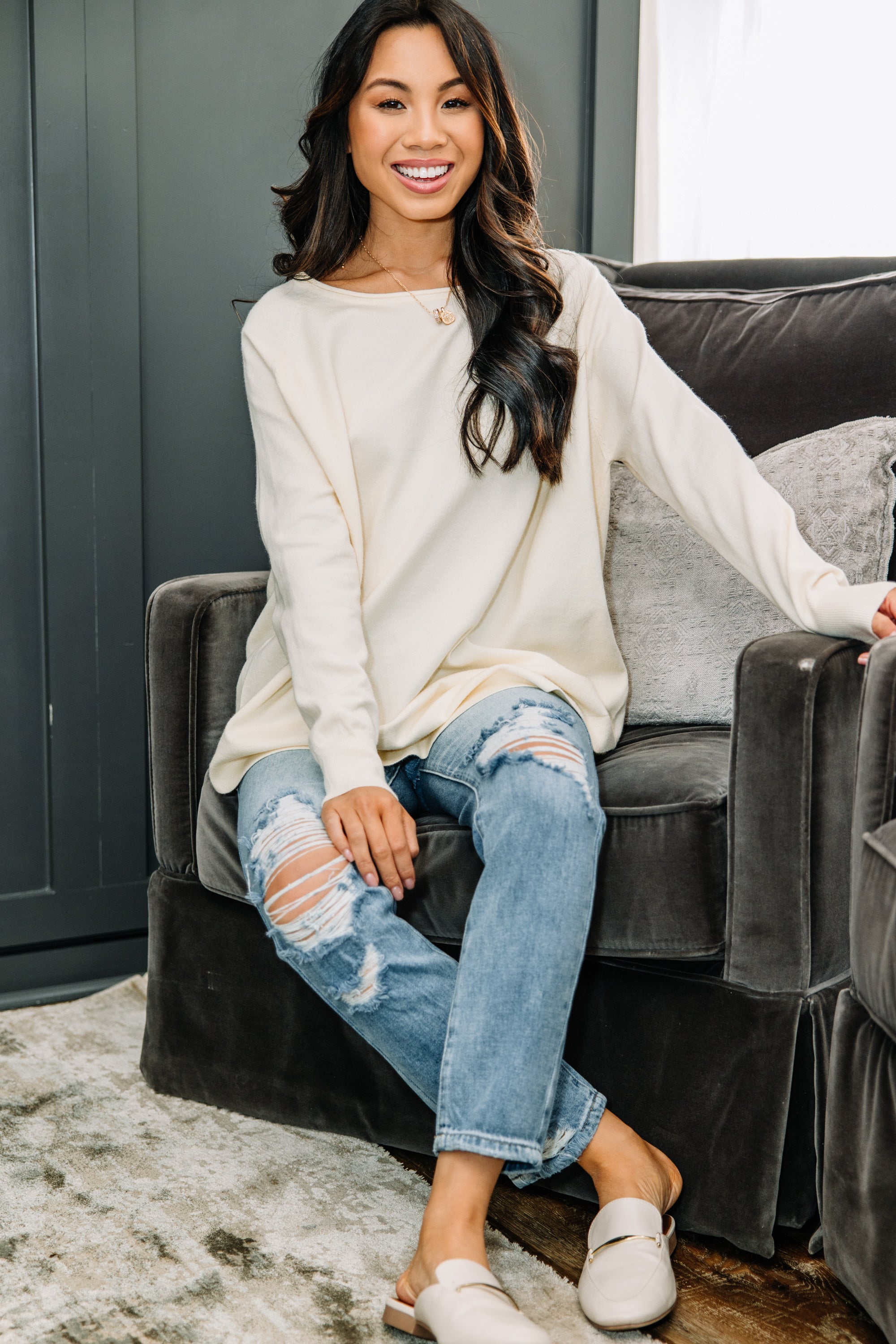 Good Girl's Off - White Classic Tunic: An Irresistible Wardrobe Must - Have