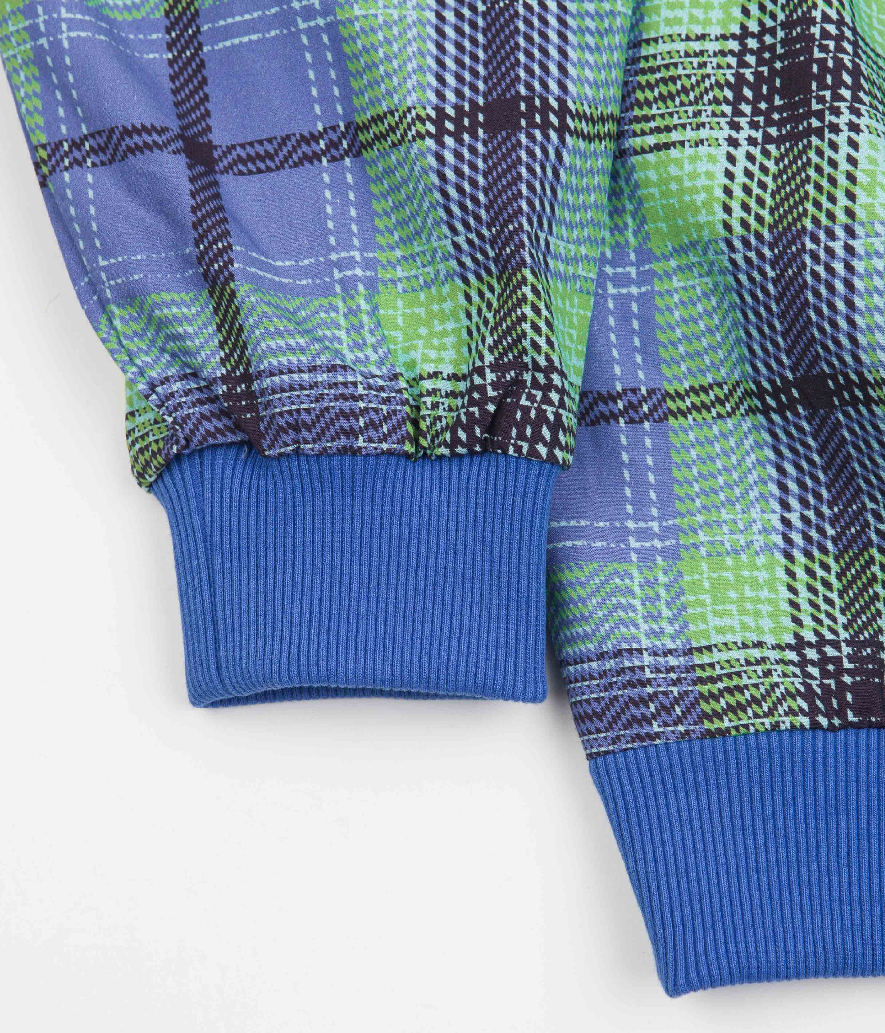 Fucking Awesome Blue Flannel Print Windbreaker Sweatshirt - A Must - Have!