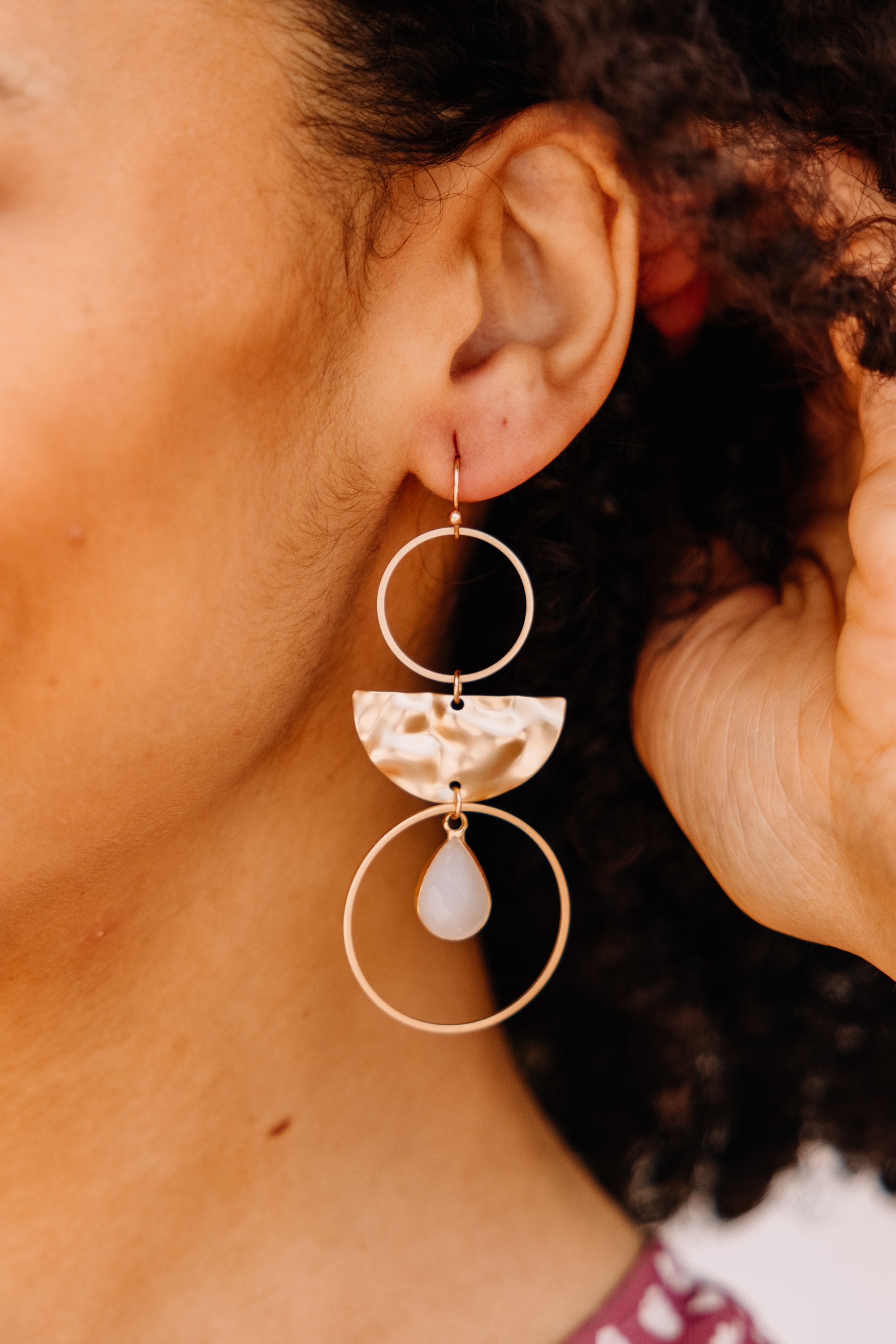 Express Yourself! Stunning White Drop Earrings
