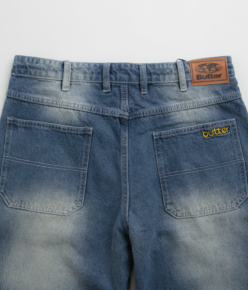Butter Goods Alpine Distressed Faded Blue Jeans - A Must - Have Fashion Piece