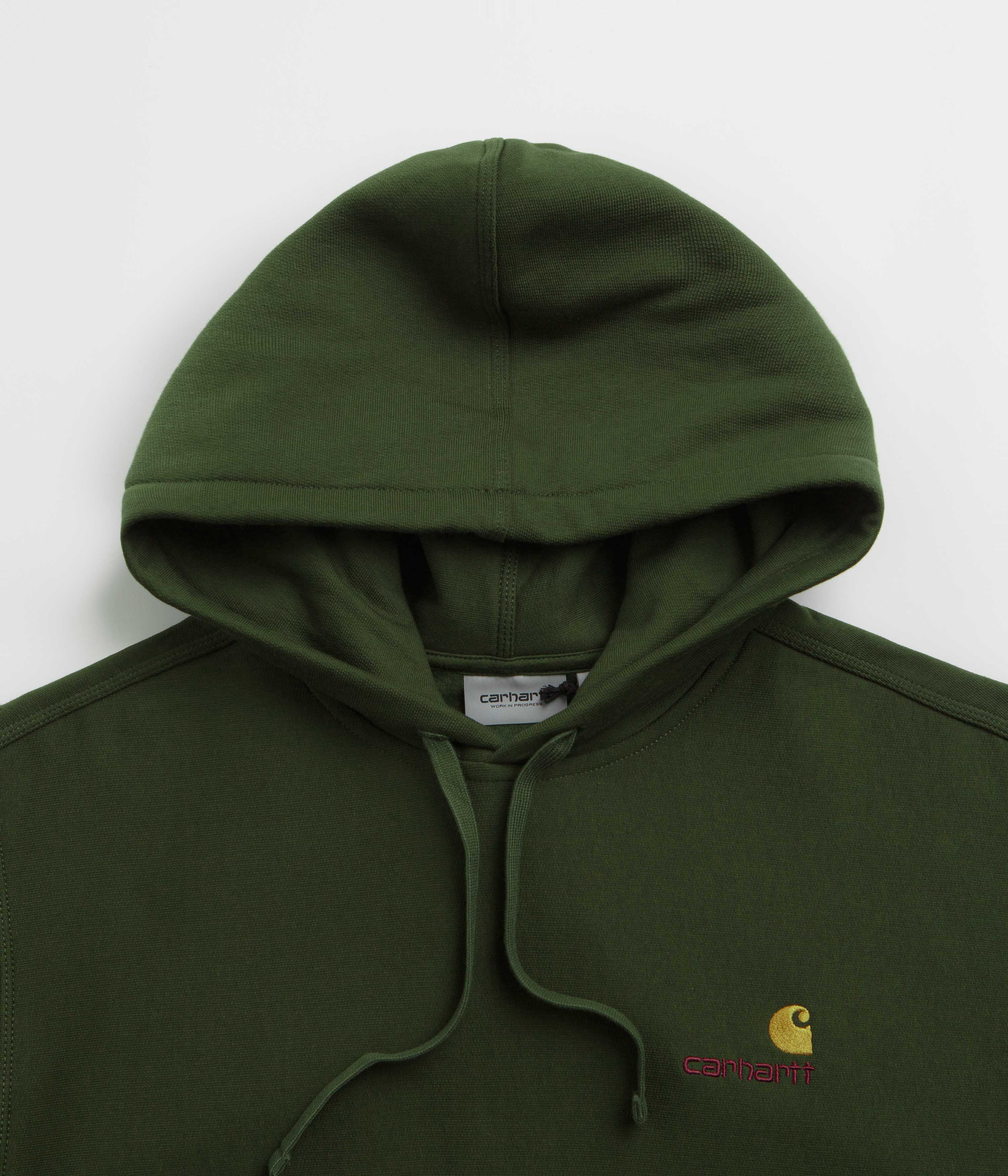 Carhartt American Script Hoodie - Stunning Tarragon