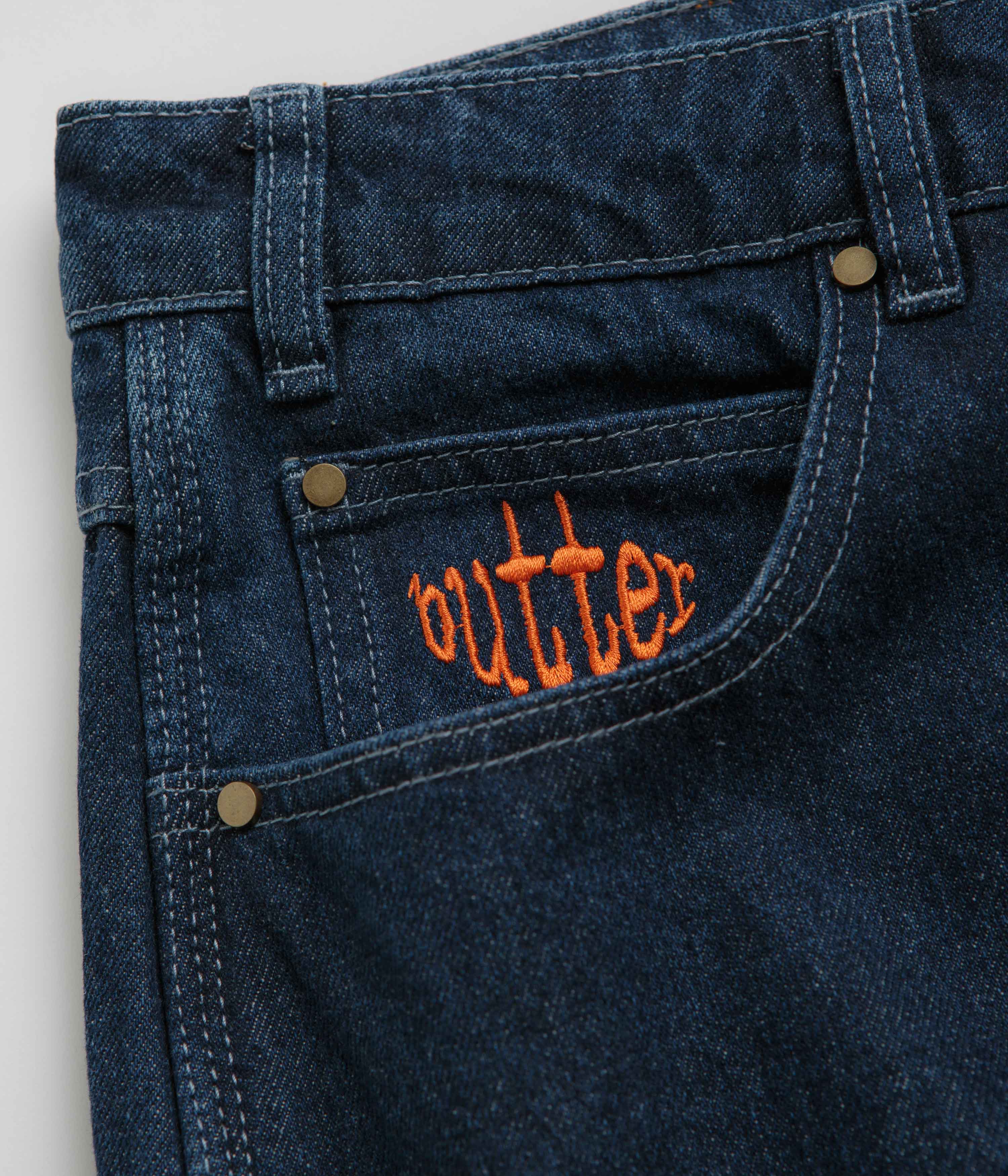 Butter Goods Dark Indigo Spider Jeans - A Must - Have Fashion Statement!