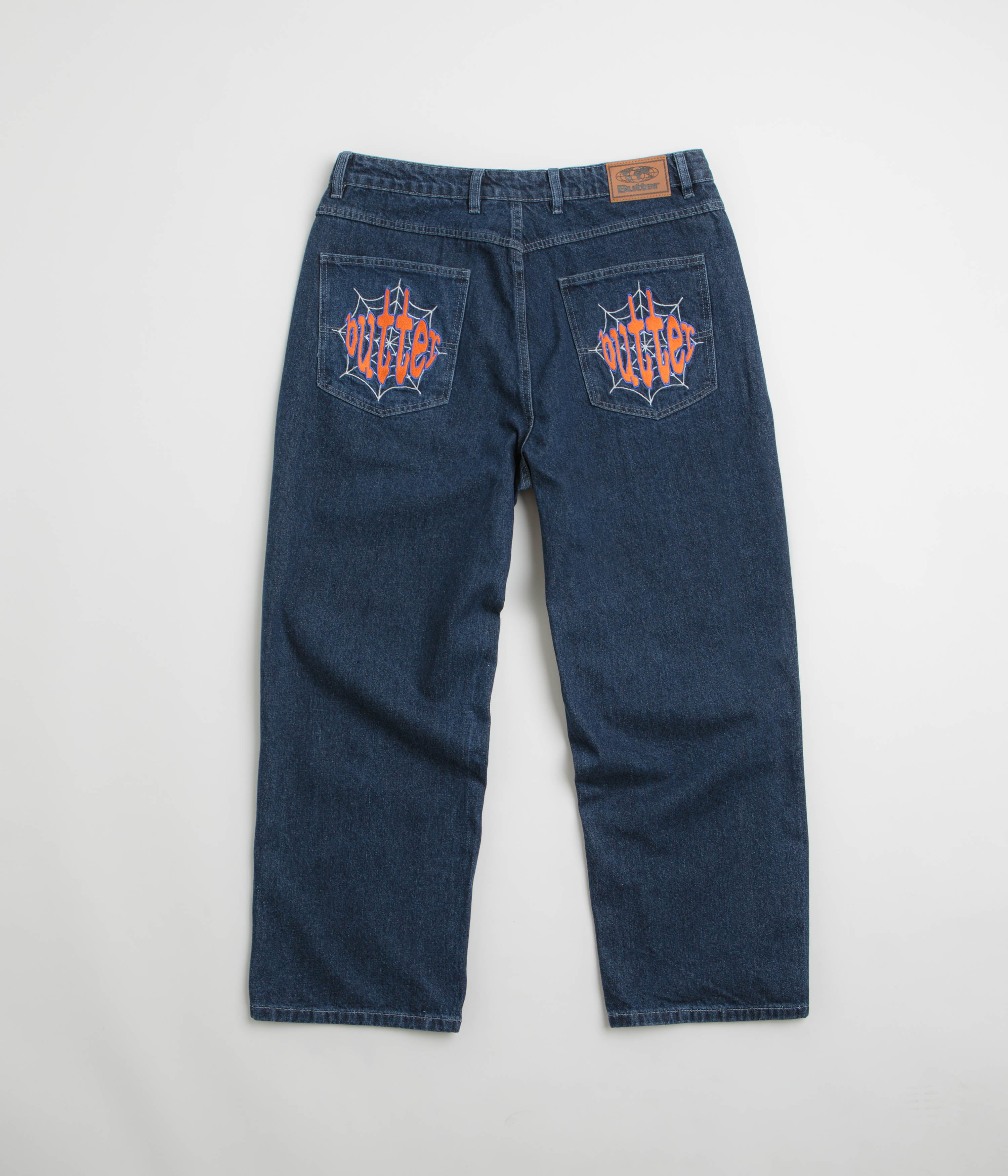 Butter Goods Dark Indigo Spider Jeans - A Must - Have Fashion Statement!