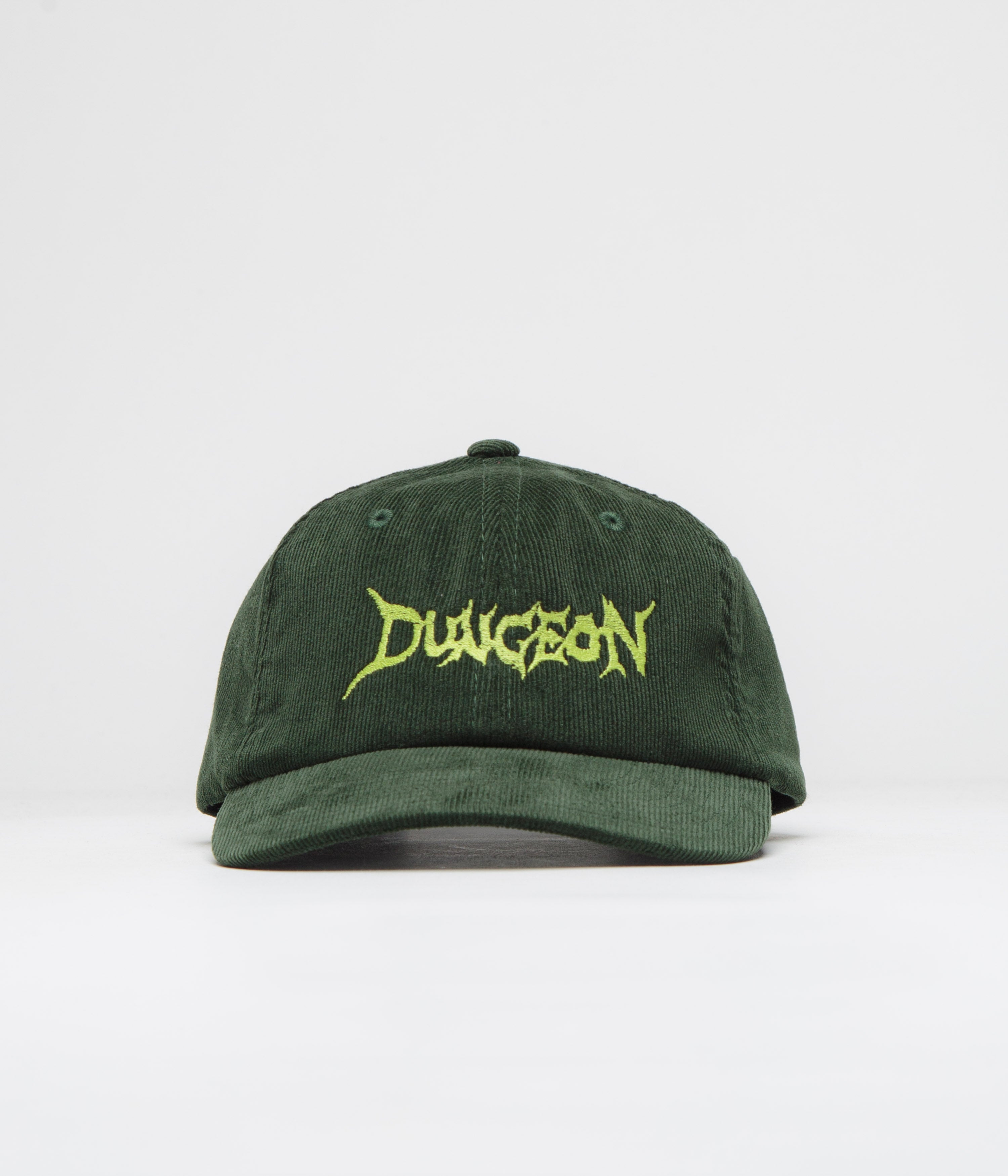 Dungeon Olive & Tennis Yellow Cord Embroidered Logo Cap - A Stylish Must-Have!