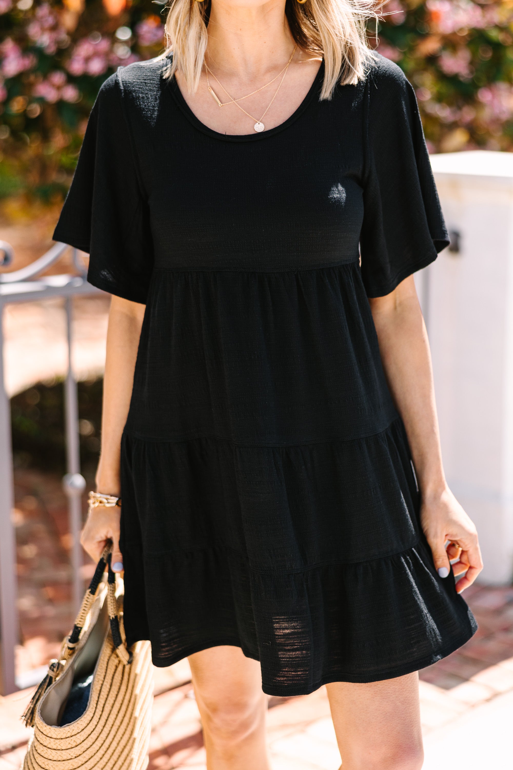 Stunning All In The Details Black Babydoll Dress