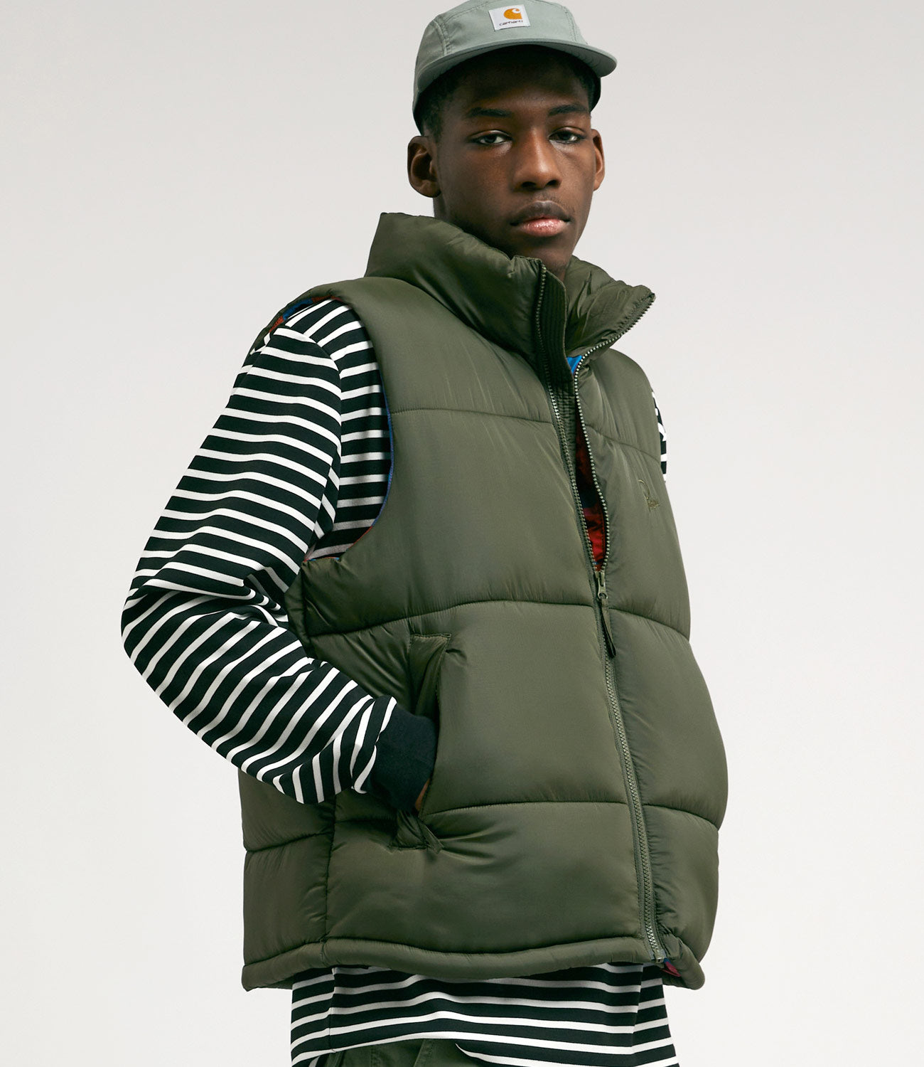 by Parra Olive Sitting Pear Puffer Vest - Stay Warm in Style!