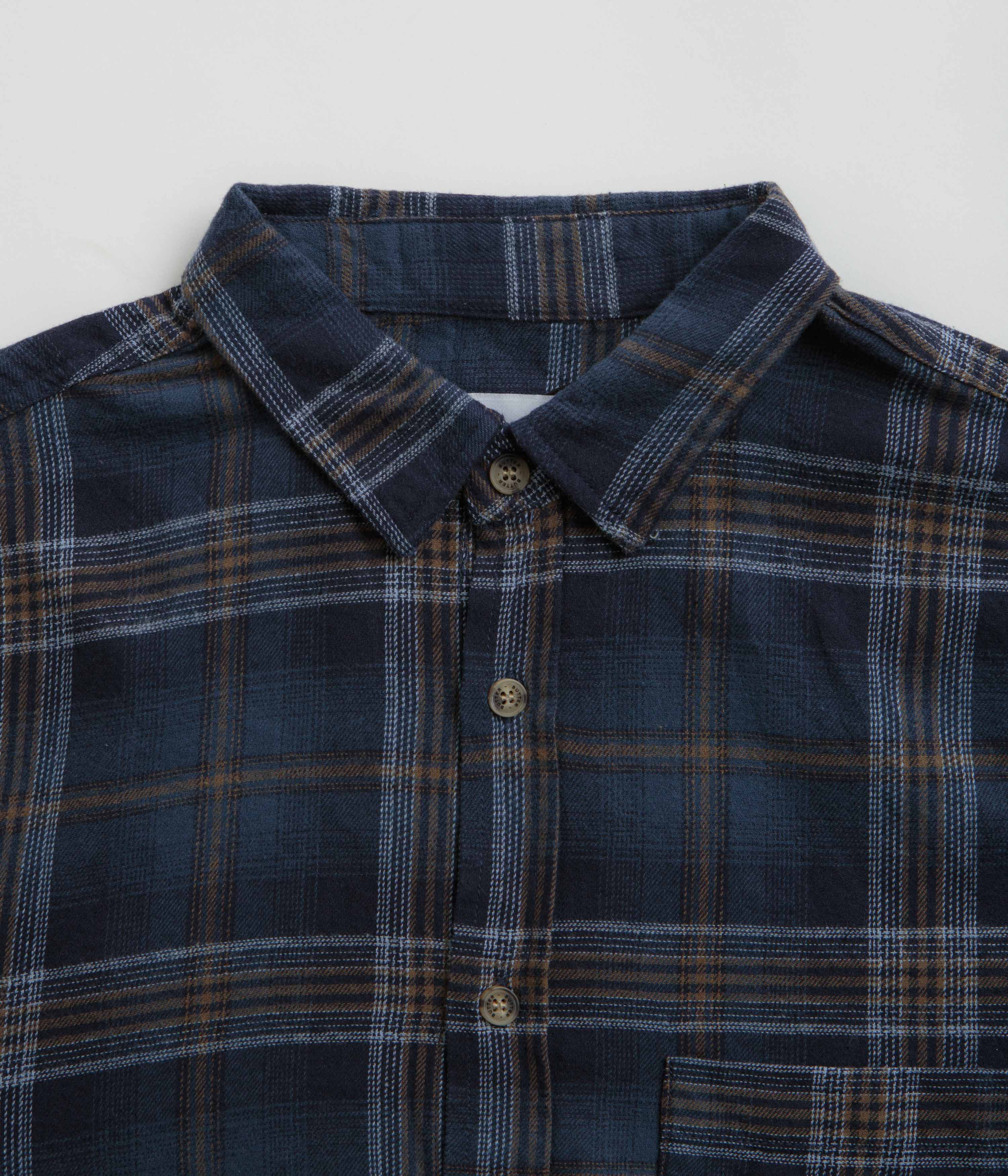 Butter Goods Navy & White Swirl Plaid Shirt - A Fashion Statement!
