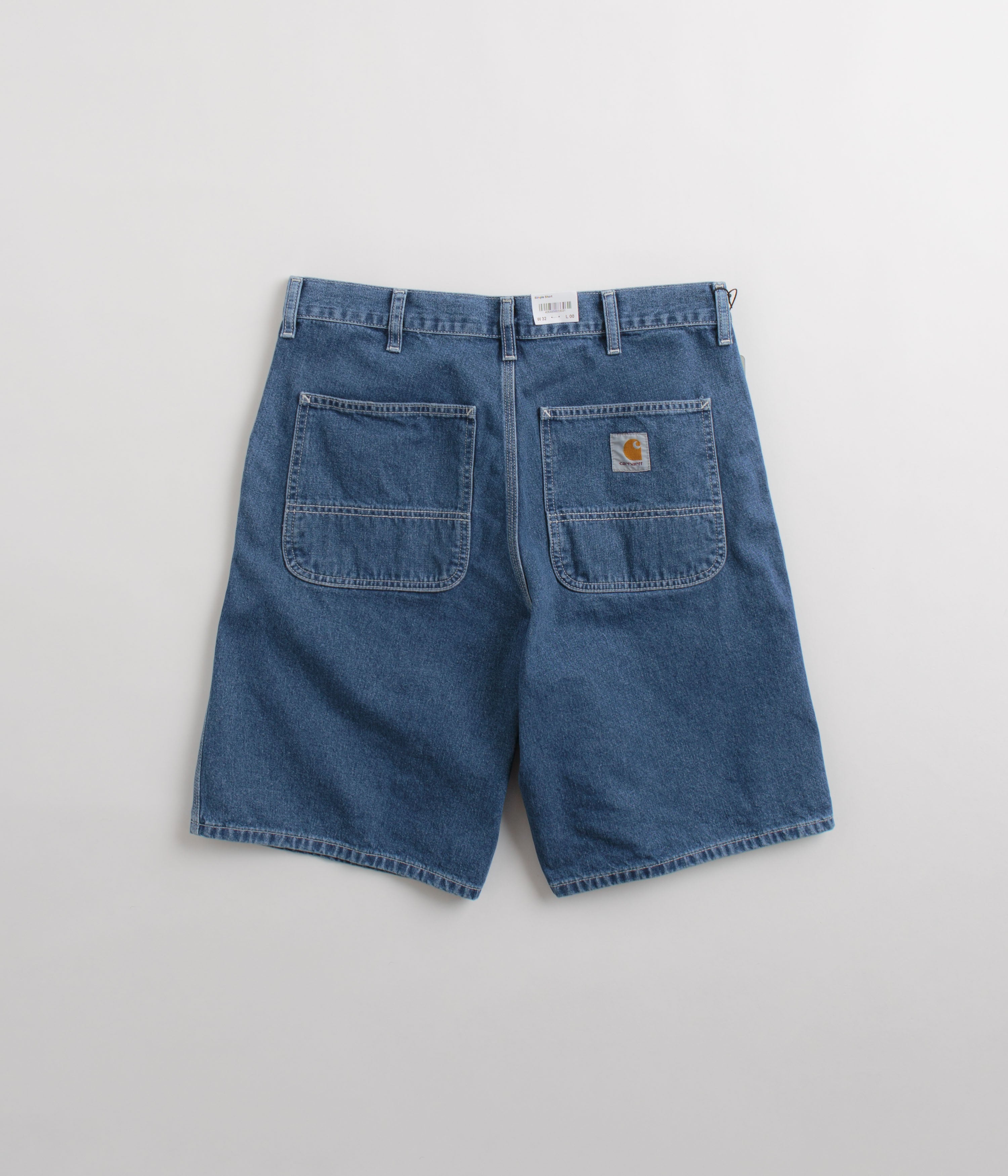 Carhartt Blue Stone Washed Simple Shorts - Timeless Style!