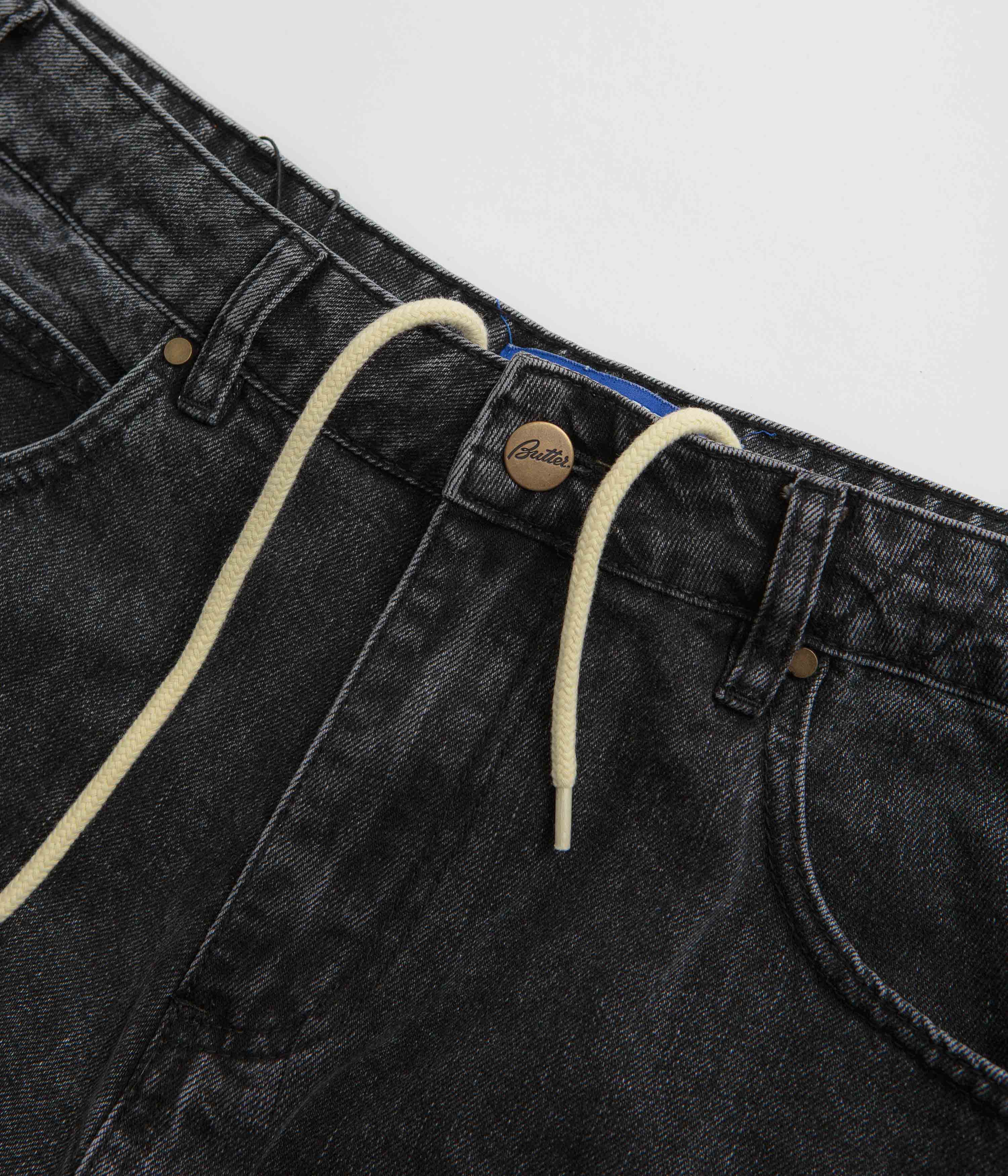 Butter Goods Distressed Grey Stitch Denim Shorts - A Must-Have!