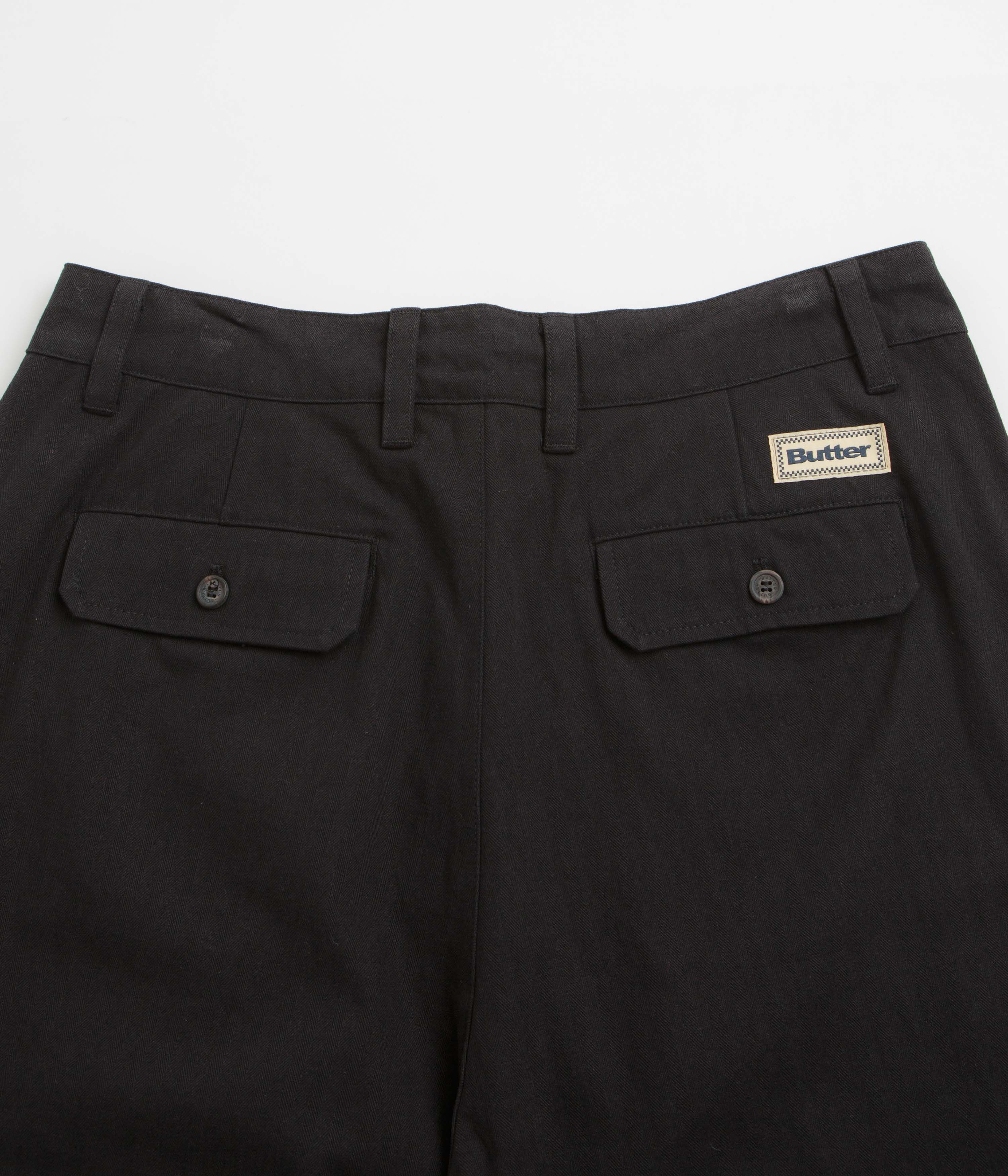 Butter Goods Stylish Black Pleated Trousers - A Must-Have!