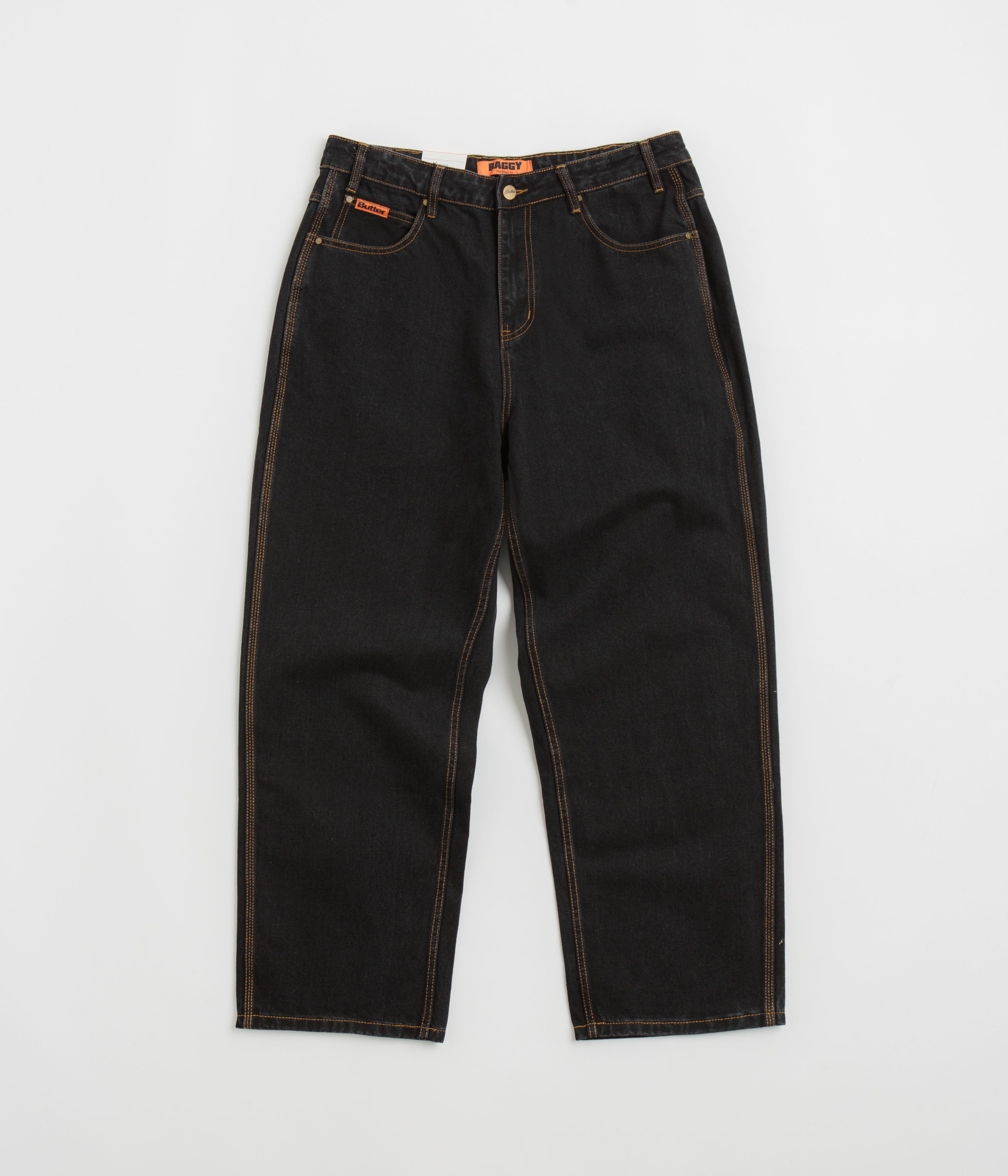 Butter Goods Stylish Baggy Jeans - Washed Black Magic