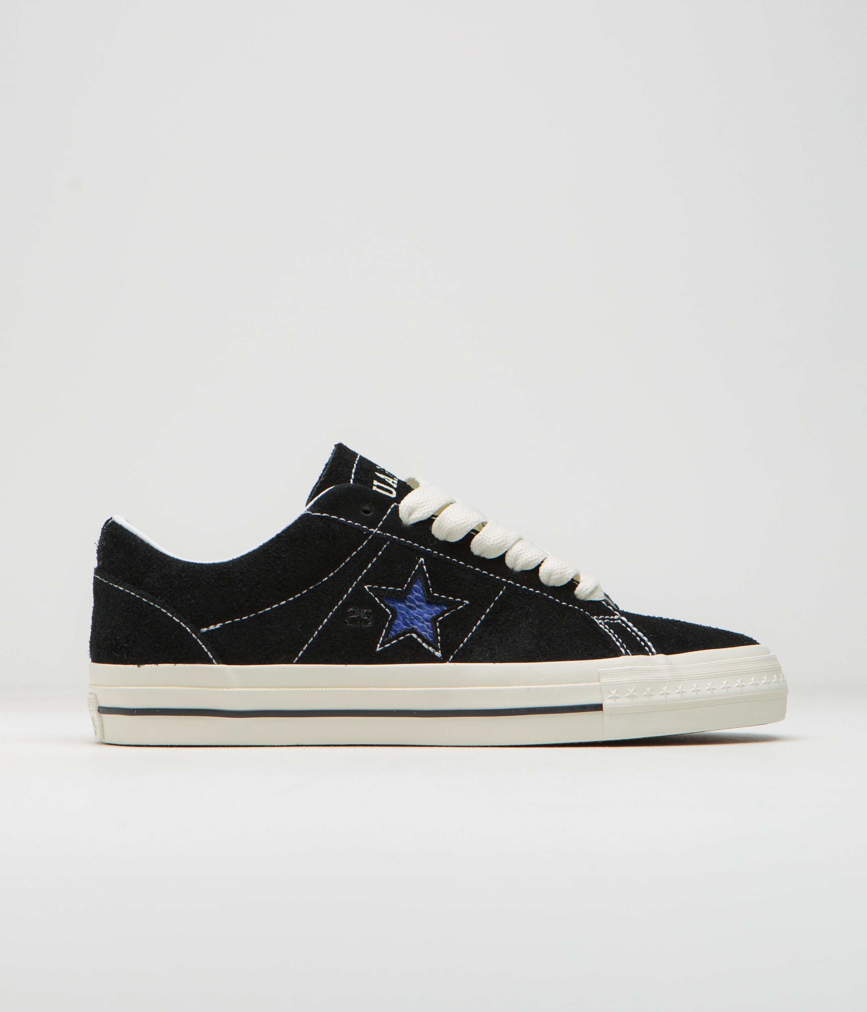 Converse x Quartersnacks One Star Pro Ox Shoes - Stunning Black, Egret & Hyper Blue