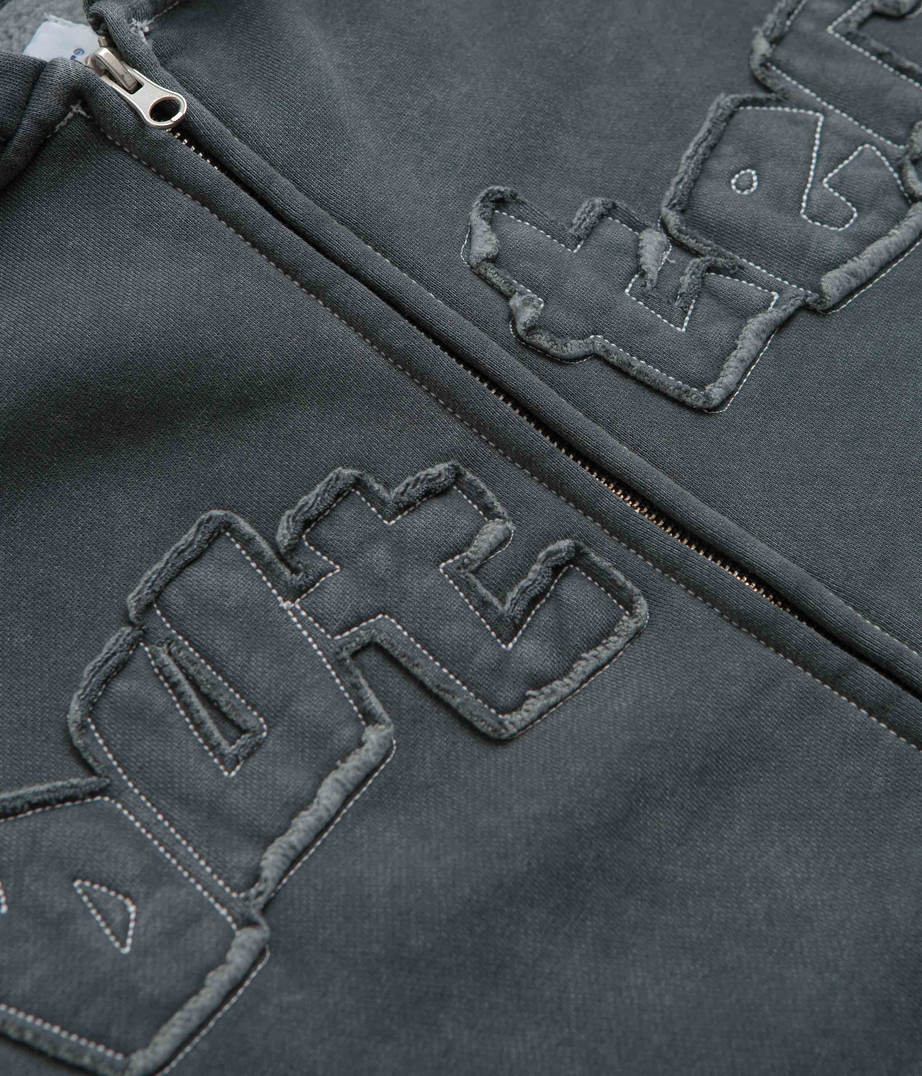 Butter Goods Charcoal Mineral Wash Zip-Thru Hoodie - A Must-Have!