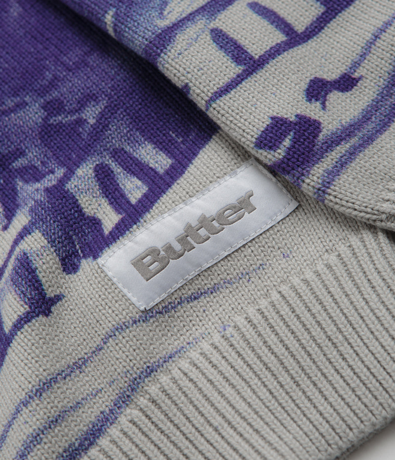Butter Goods Davide Knit Sweatshirt - Stylish Grey