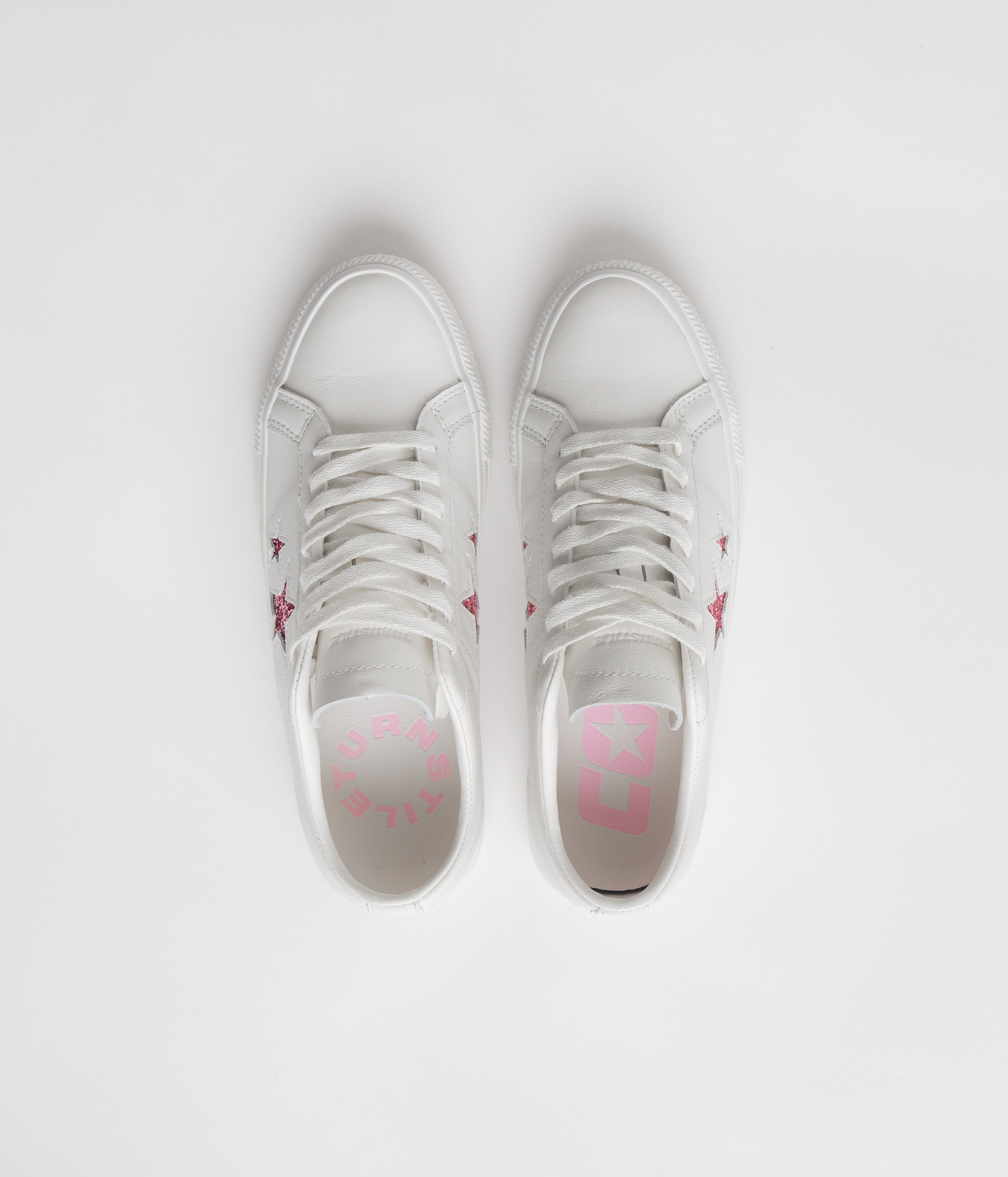 Converse x Turnstile One Star Pro Ox Shoes - Stunning White/Pink Combo