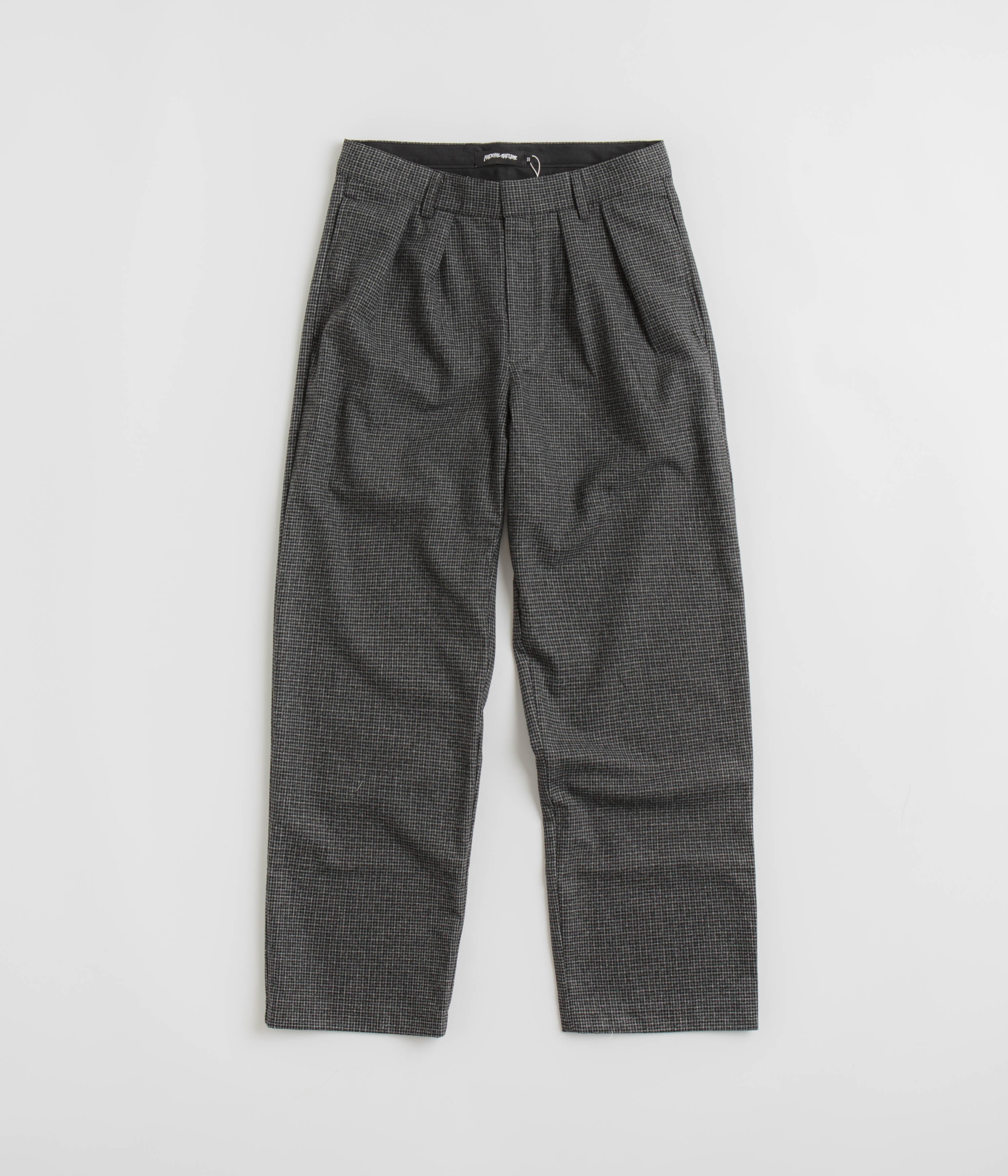 Fucking Awesome Shadow Baggy Pleated Wool Pants - A Skatewear Essential