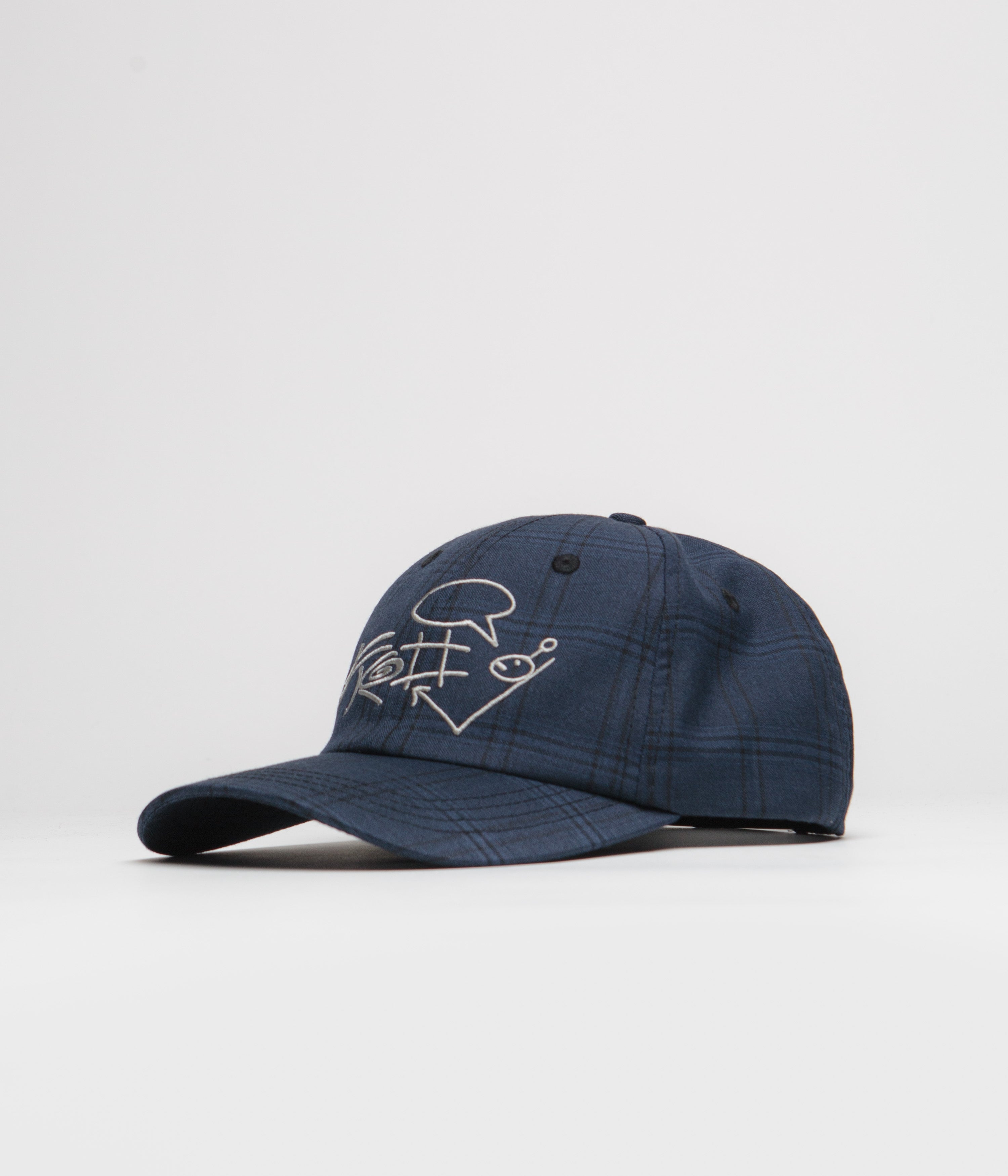 Navy Frog Plaid G Cap - A Must - Have Fashion Statement