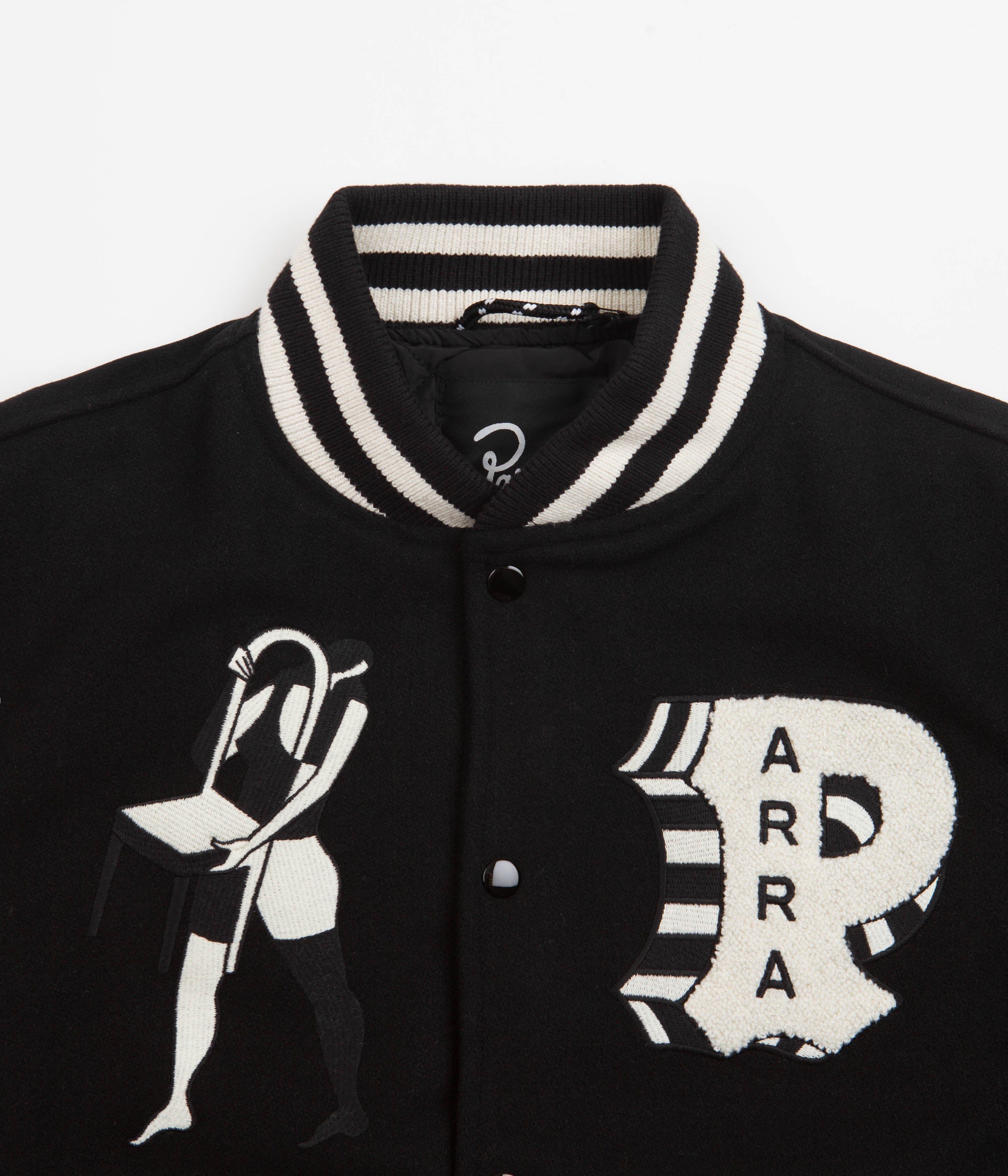 by Parra's Stunning Black Cloudy Star Varsity Jacket
