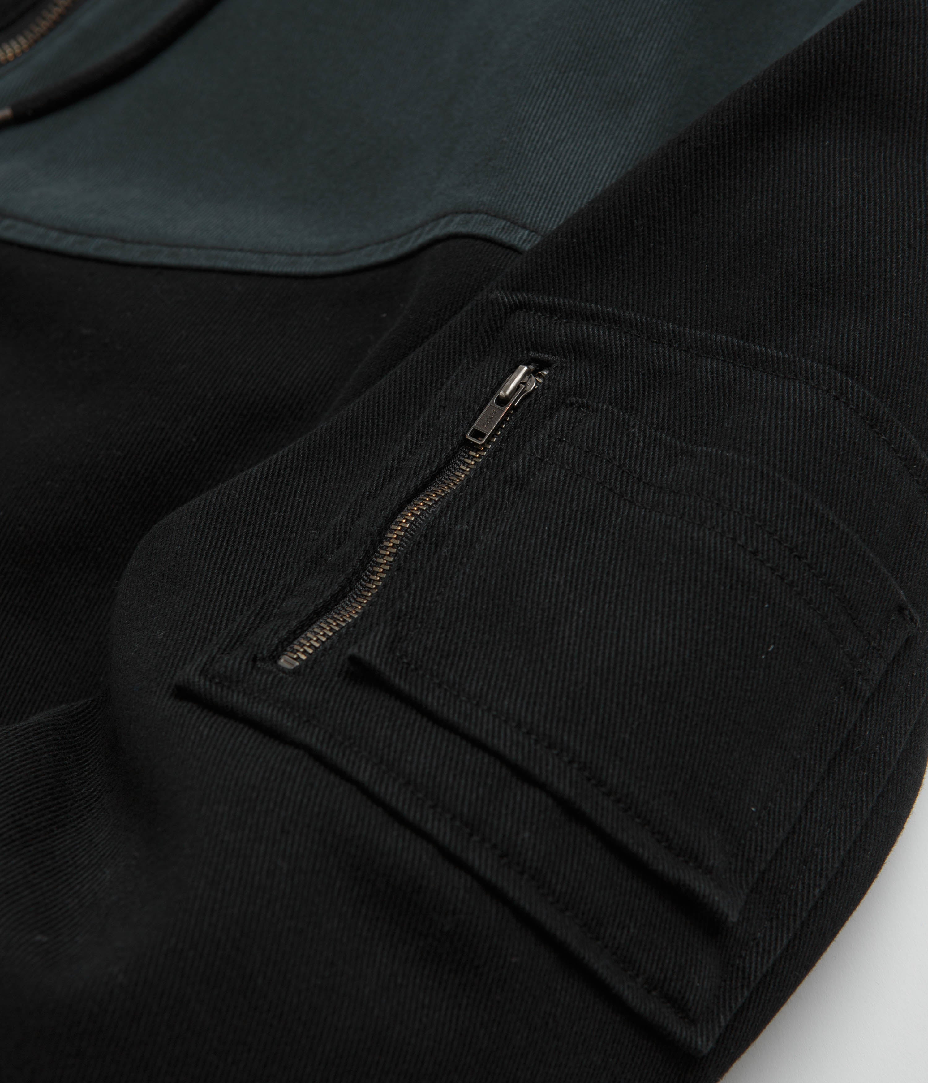 Stylish Charcoal Dime Panel Denim Hooded Bomber Jacket
