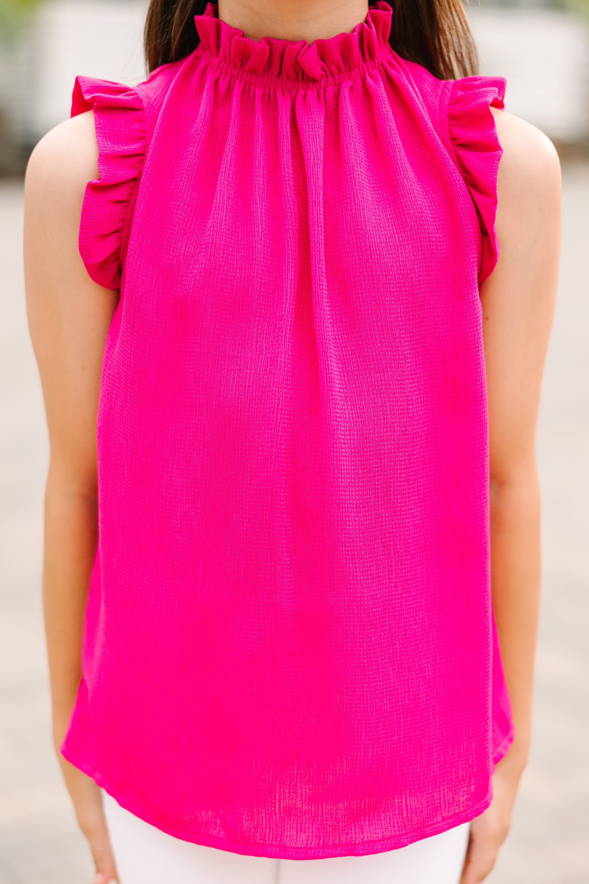 Girls' Fuchsia Pink Test-Worthy Tank Top