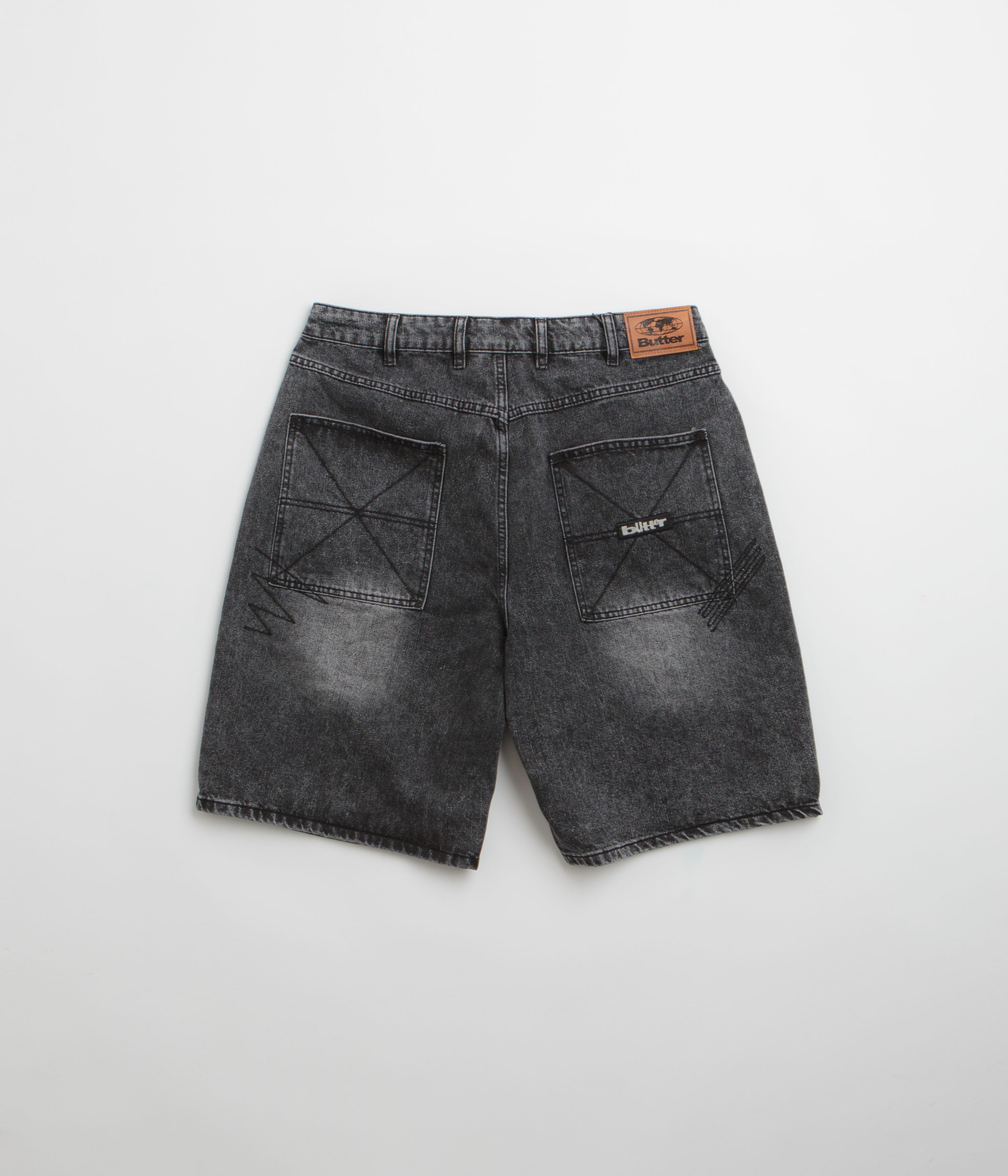 Butter Goods Distressed Grey Stitch Denim Shorts - A Must-Have!