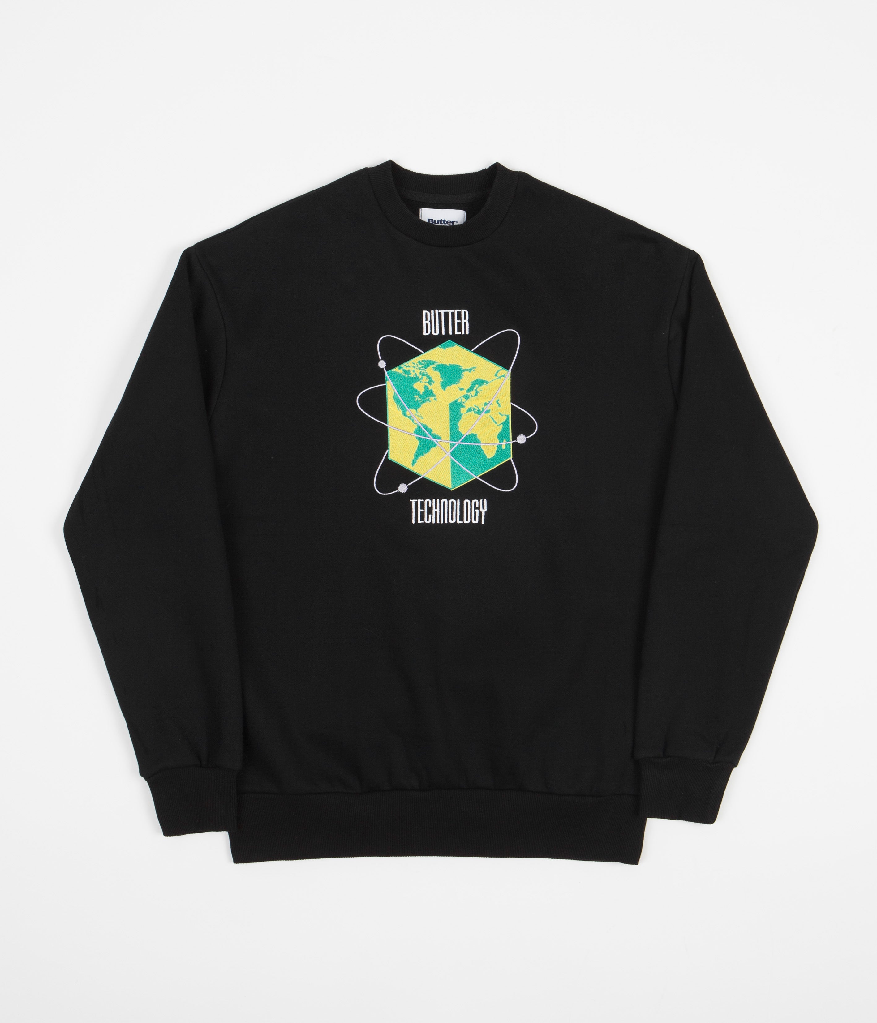 Butter Goods Tech-Inspired Black Crewneck Sweatshirt
