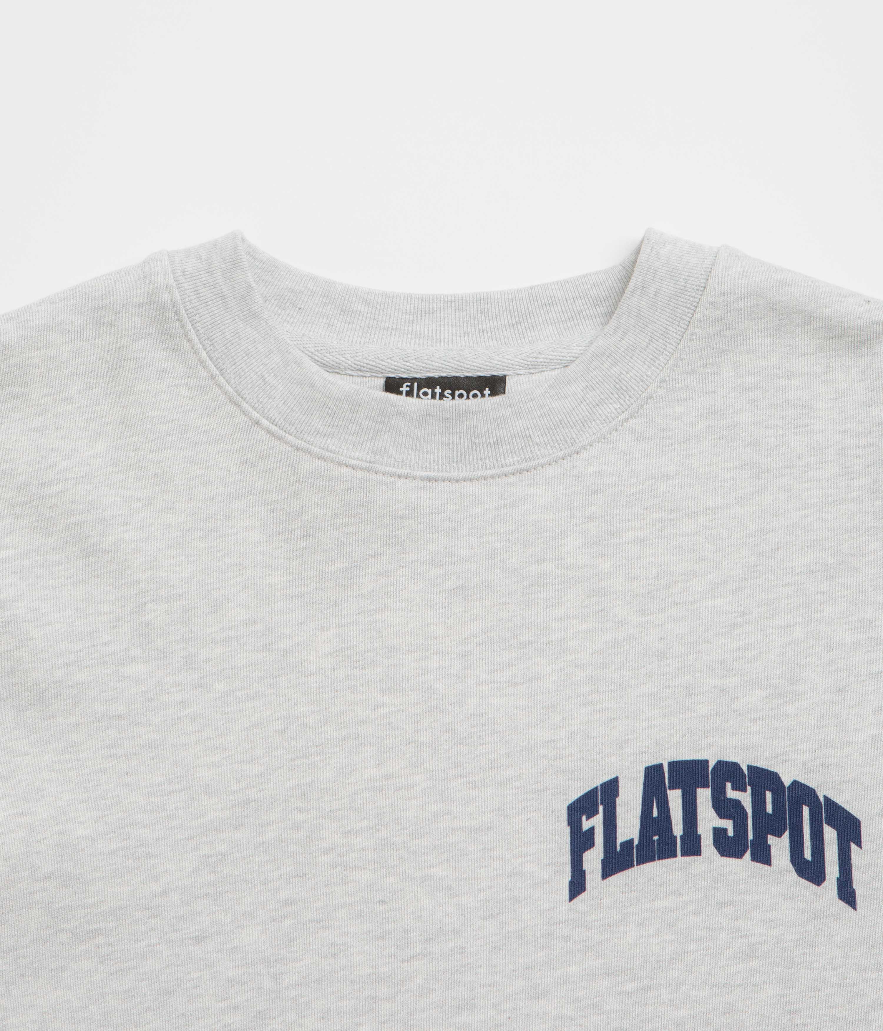 Cool Flatspot Collegiate Crewneck Sweatshirt in Heather Grey
