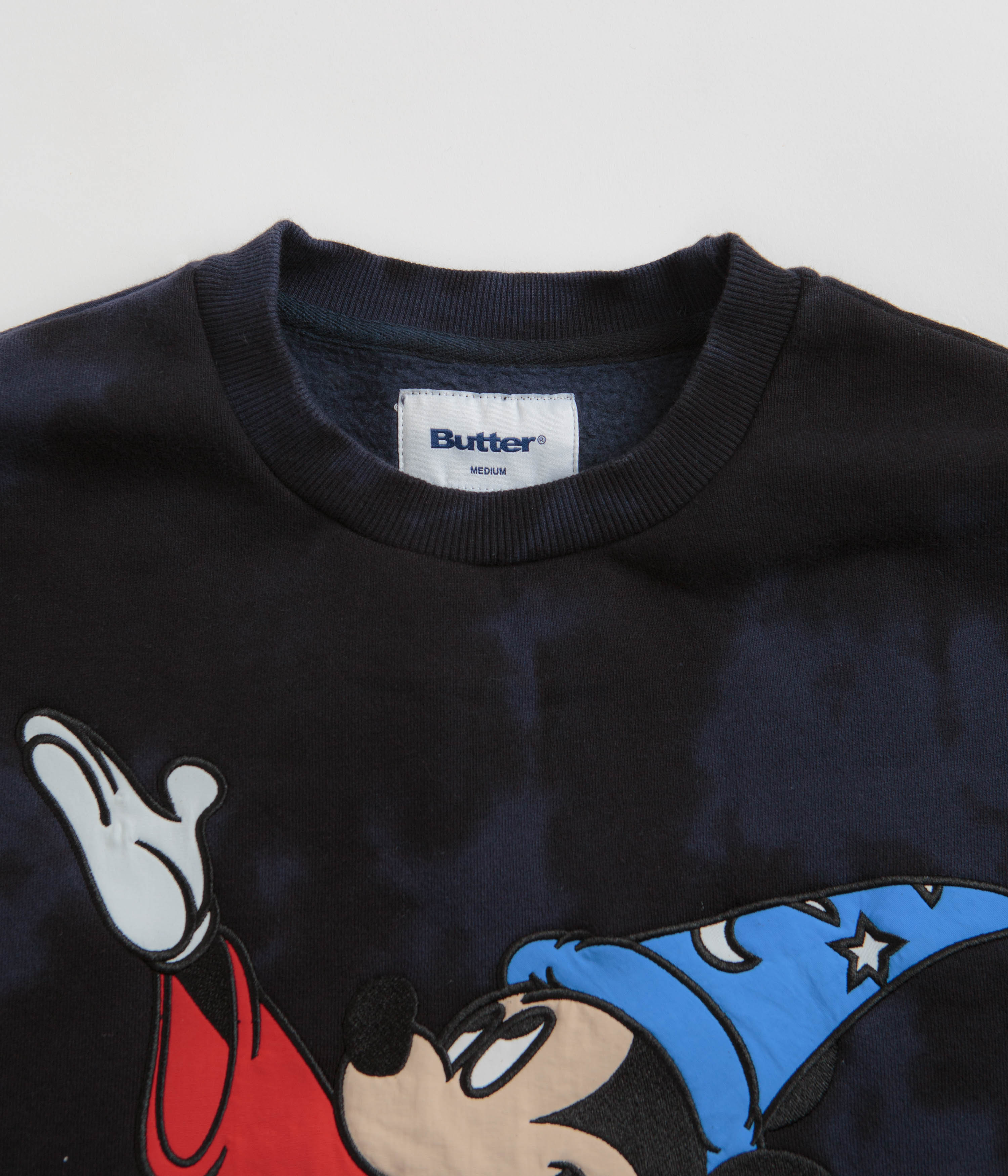 Butter Goods x Disney Fantasia Navy Tie-Dye Crewneck Sweatshirt - A Must-Have!