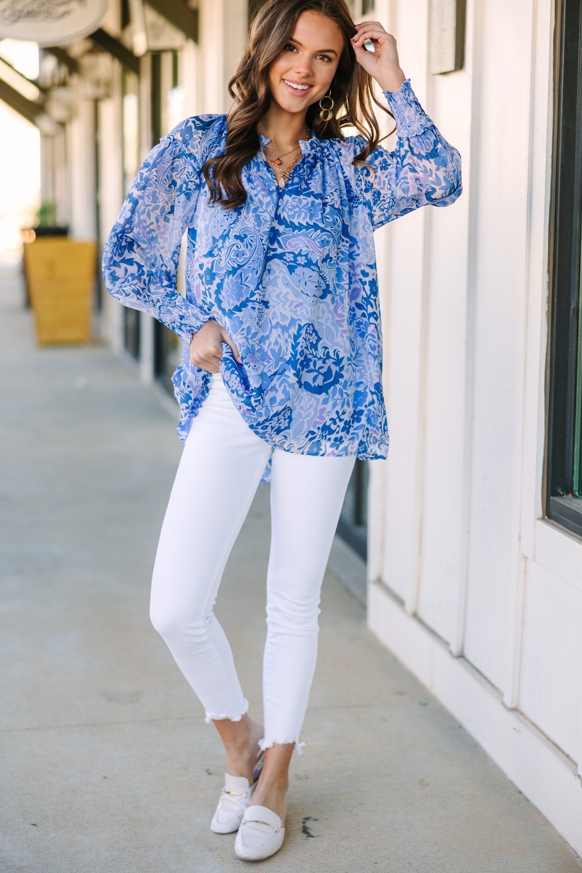 Must-Have Blue Paisley Blouse - Time to Grab Yours!