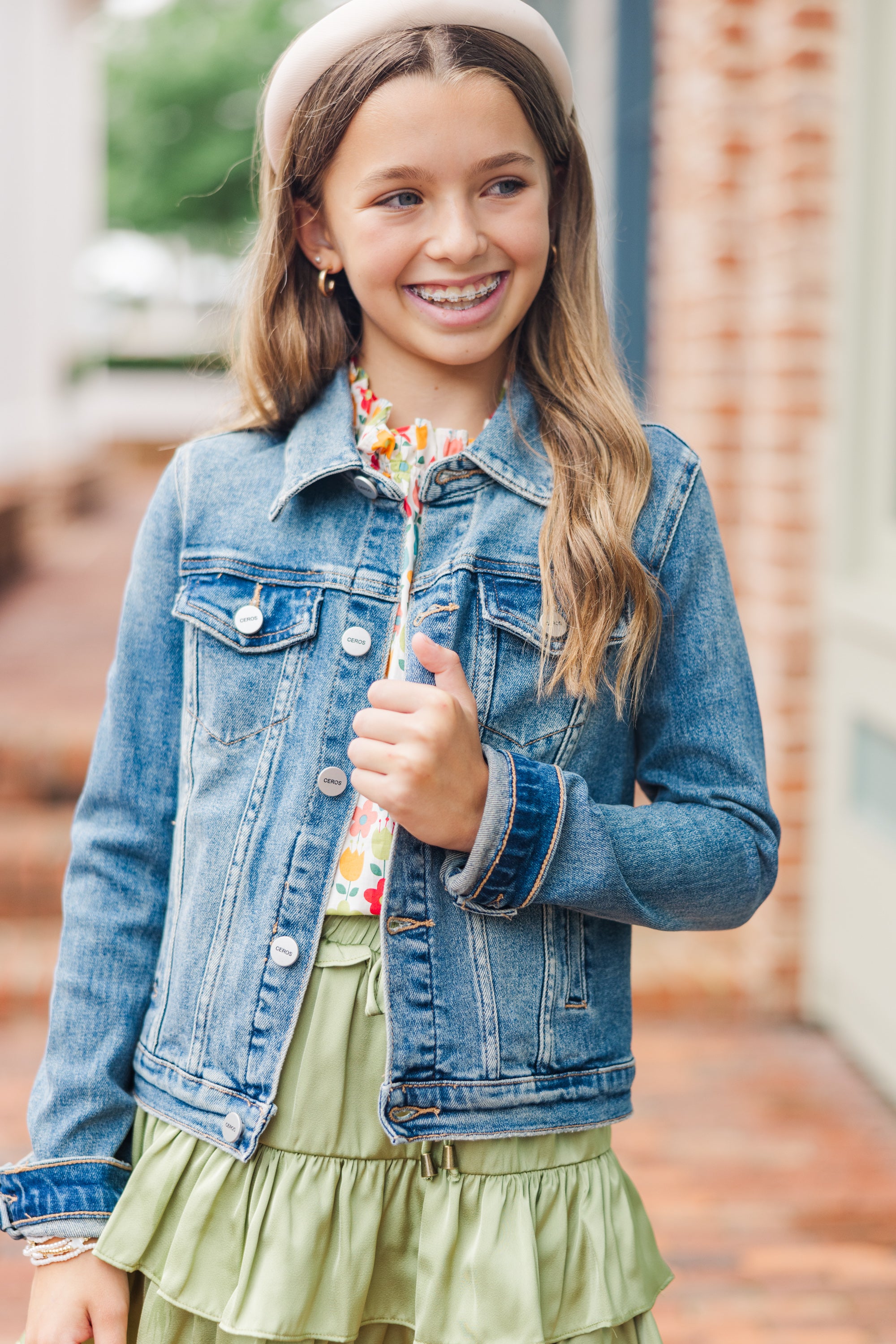 Stylish Girls' On - The - Go Denim Jacket