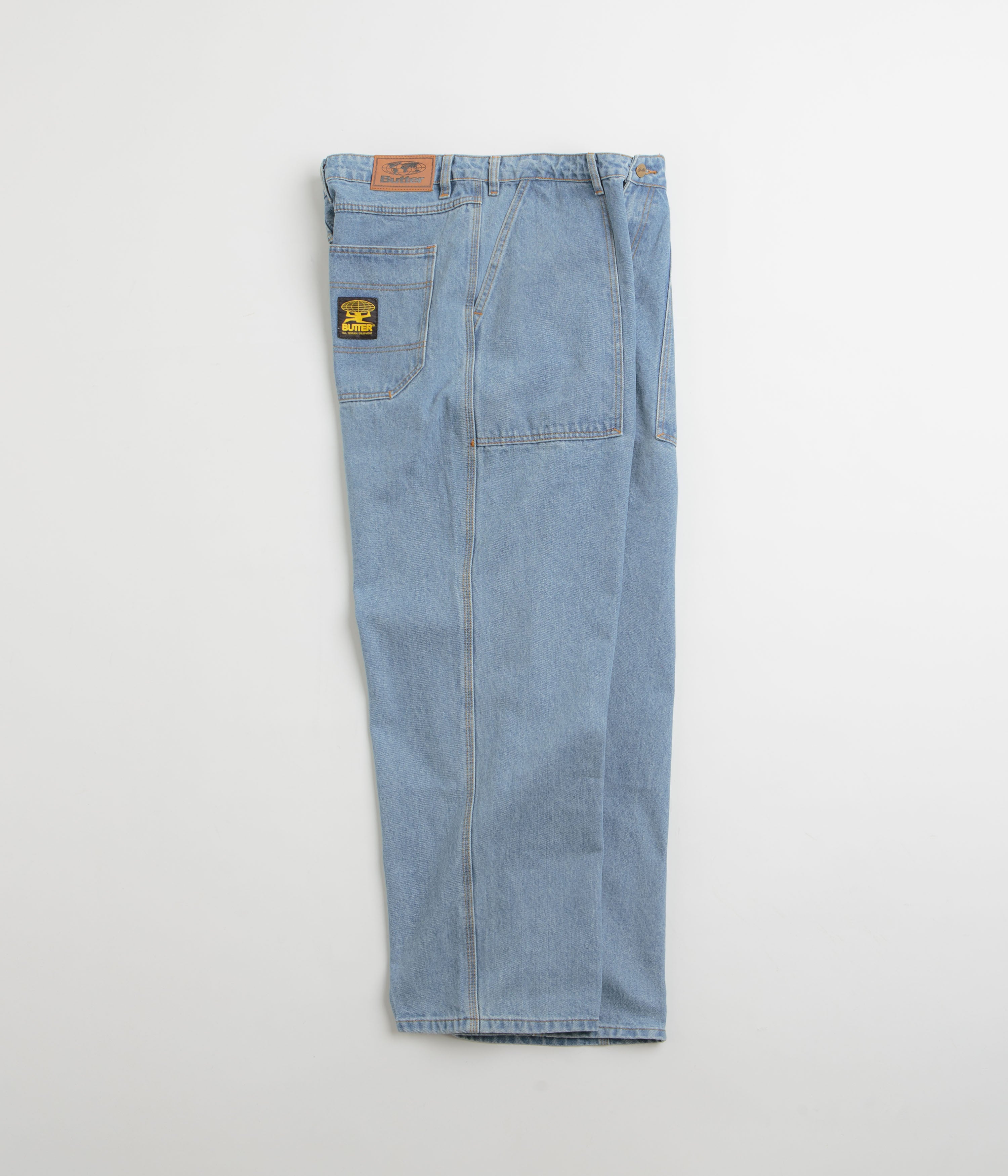 Butter Goods Washed Indigo Patch Pocket Jeans - A Skate-Inspired Fashion Must-Have