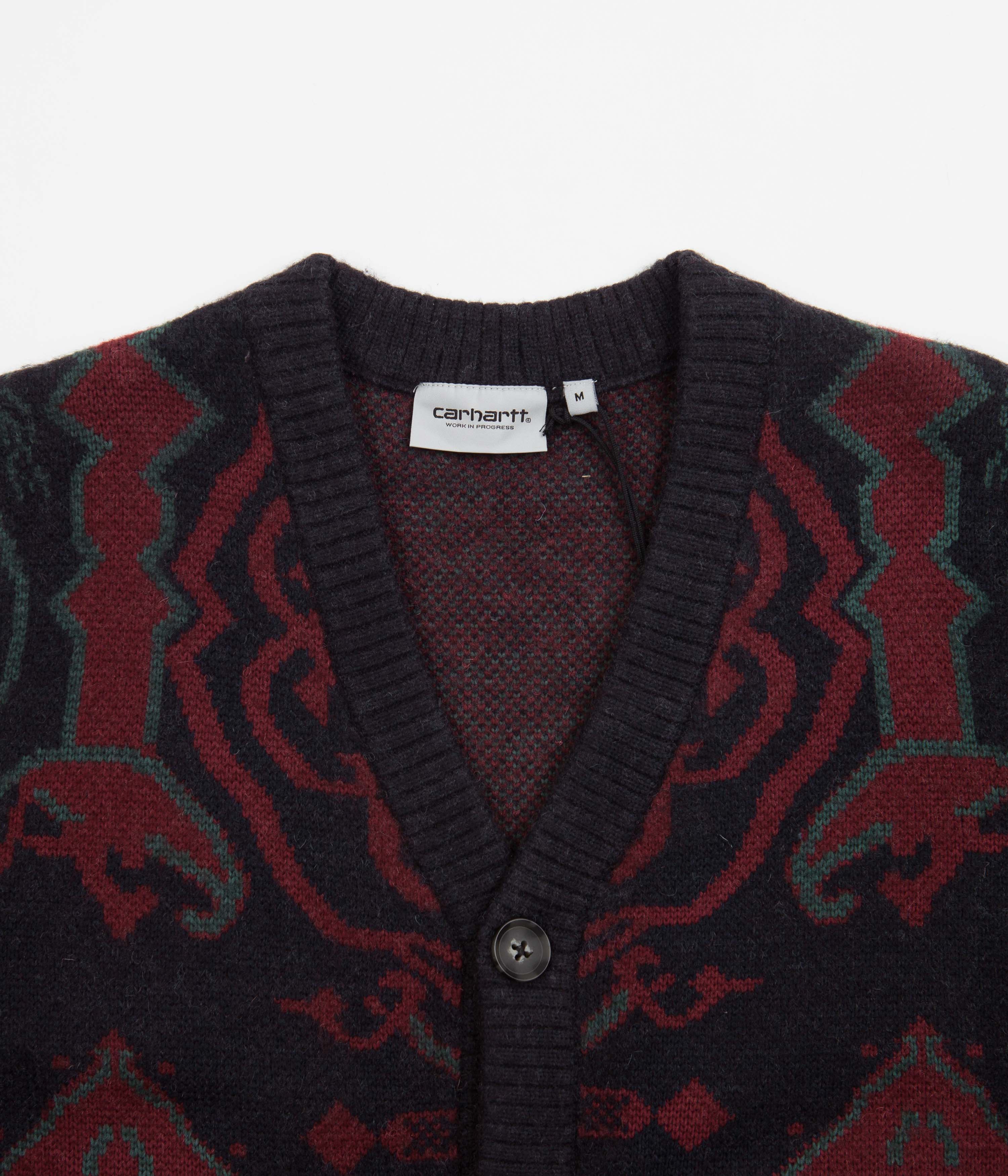 Carhartt Verse Cardigan - Stunning Verse Jacquard in Dark Navy