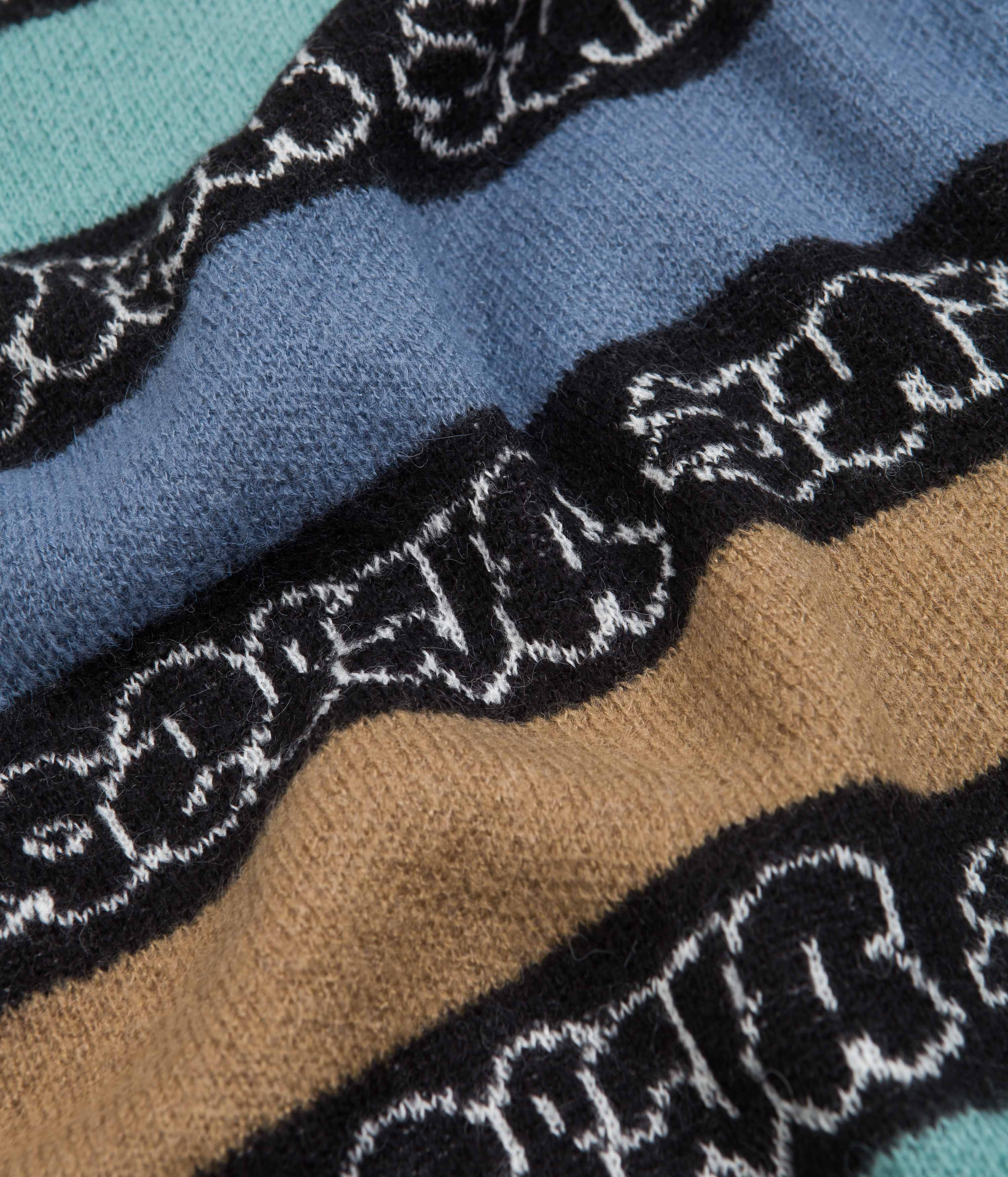 Fucking Awesome Inverted Wanto Brushed Crewneck Sweatshirt - Striking Black/Multi