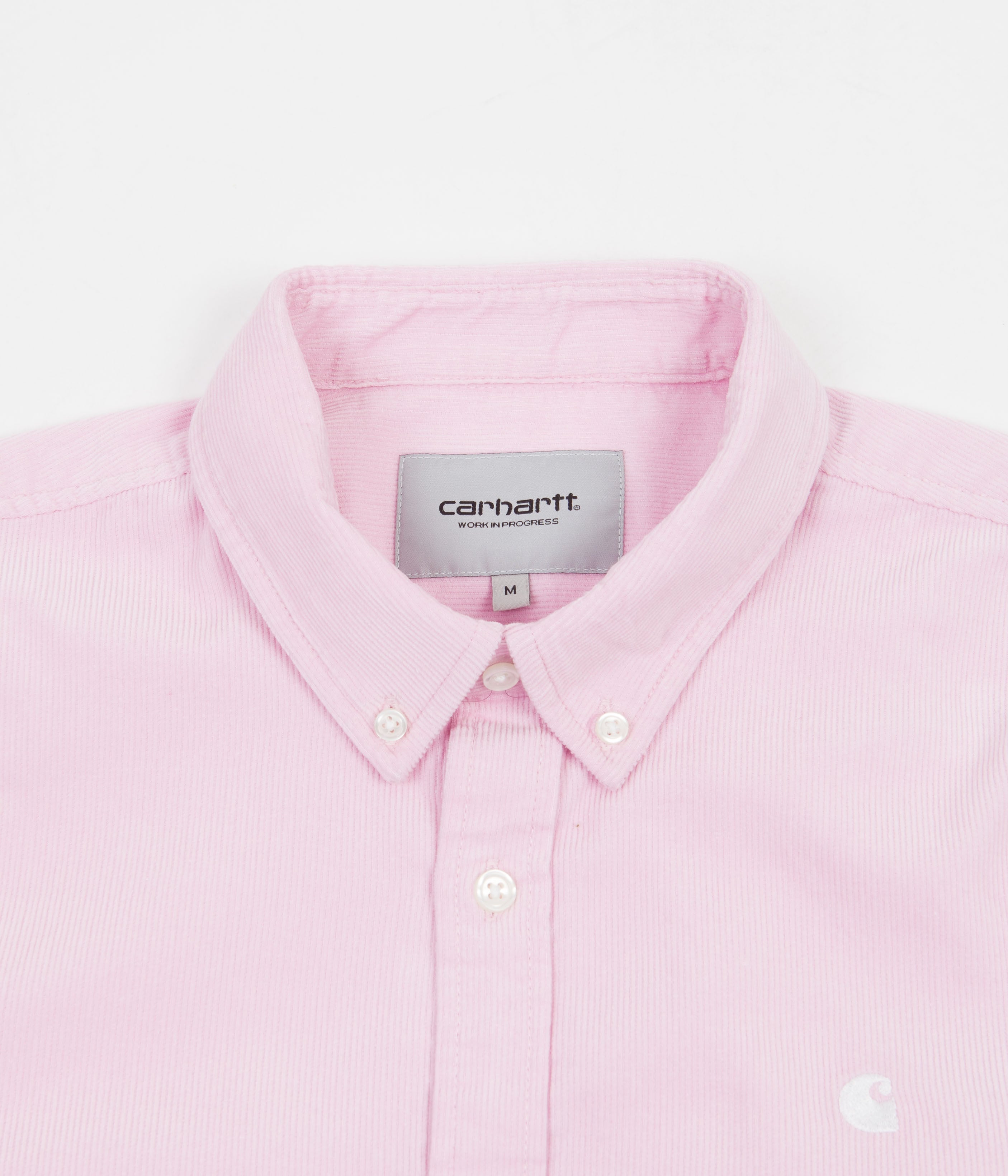 Carhartt Madison Fine Cord Shirt - Stunning Pale Quartz / Crisp White