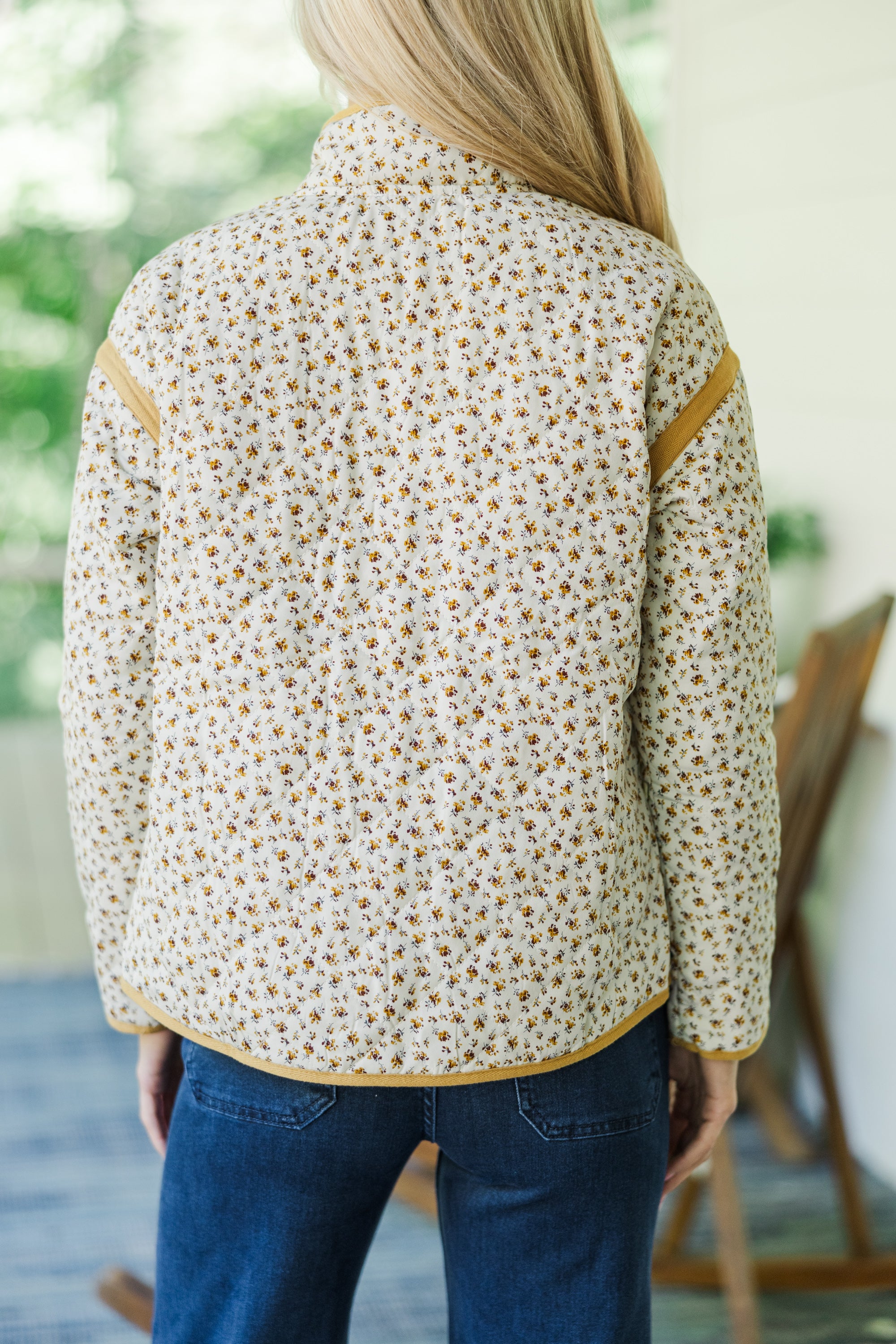 Fall in Love with Our Marigold Ditsy Floral Jacket