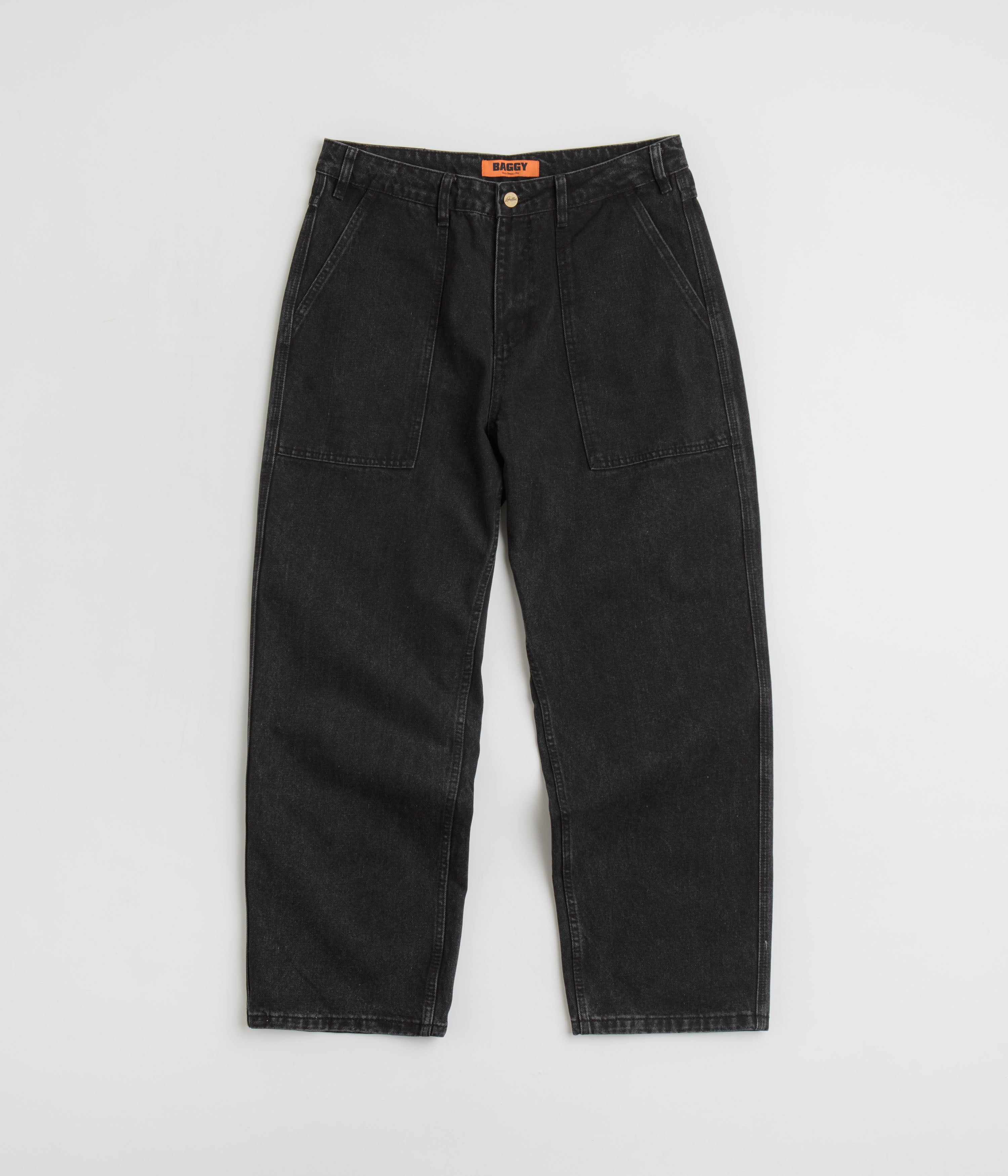 Butter Goods Washed Black Patch Pocket Jeans - Stylish and Comfortable