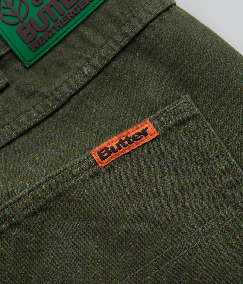 Butter Goods Weathergear Faded Army Denim Shorts - A Must - Have!
