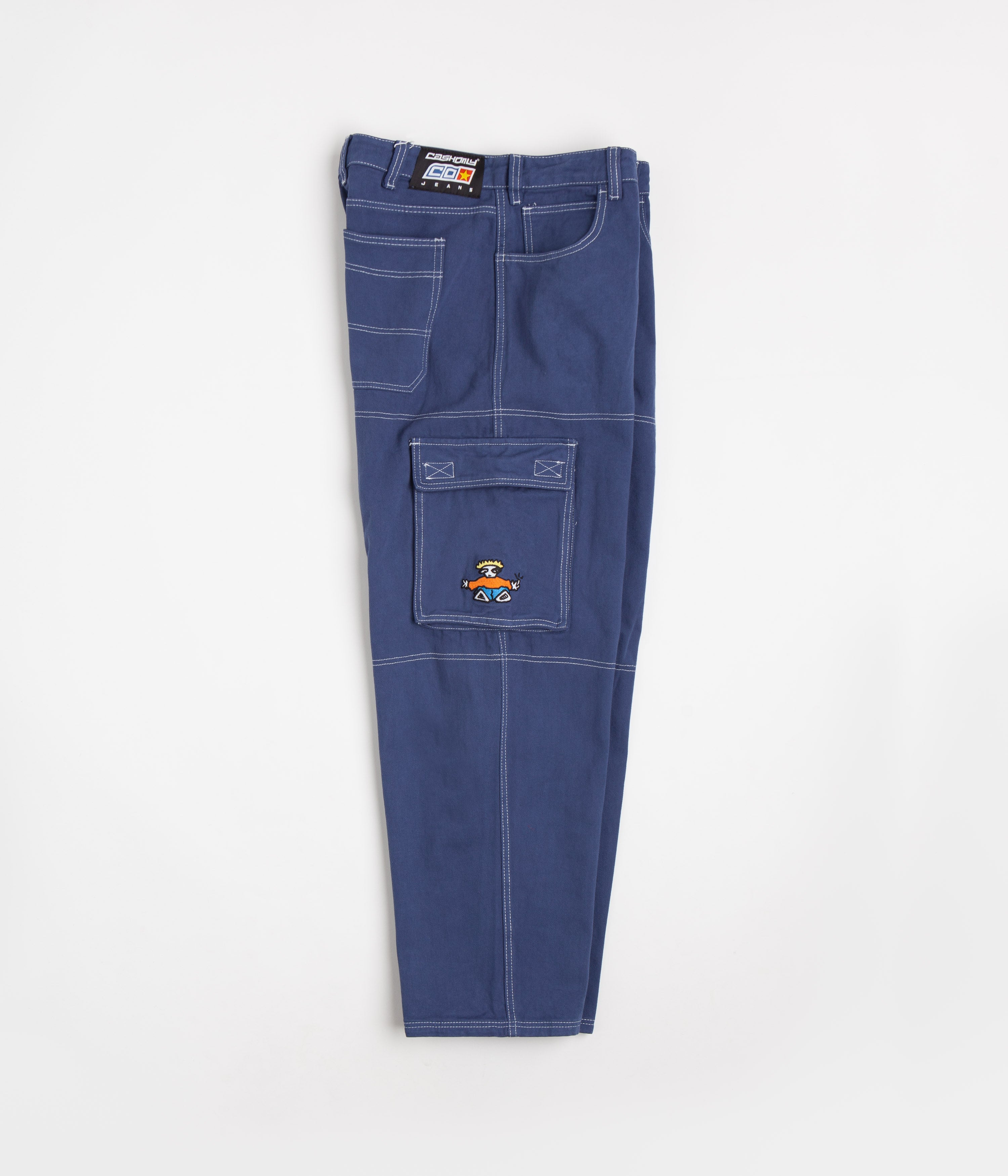Cash Only Aleka Cargo Jeans - Stunning Washed Blue