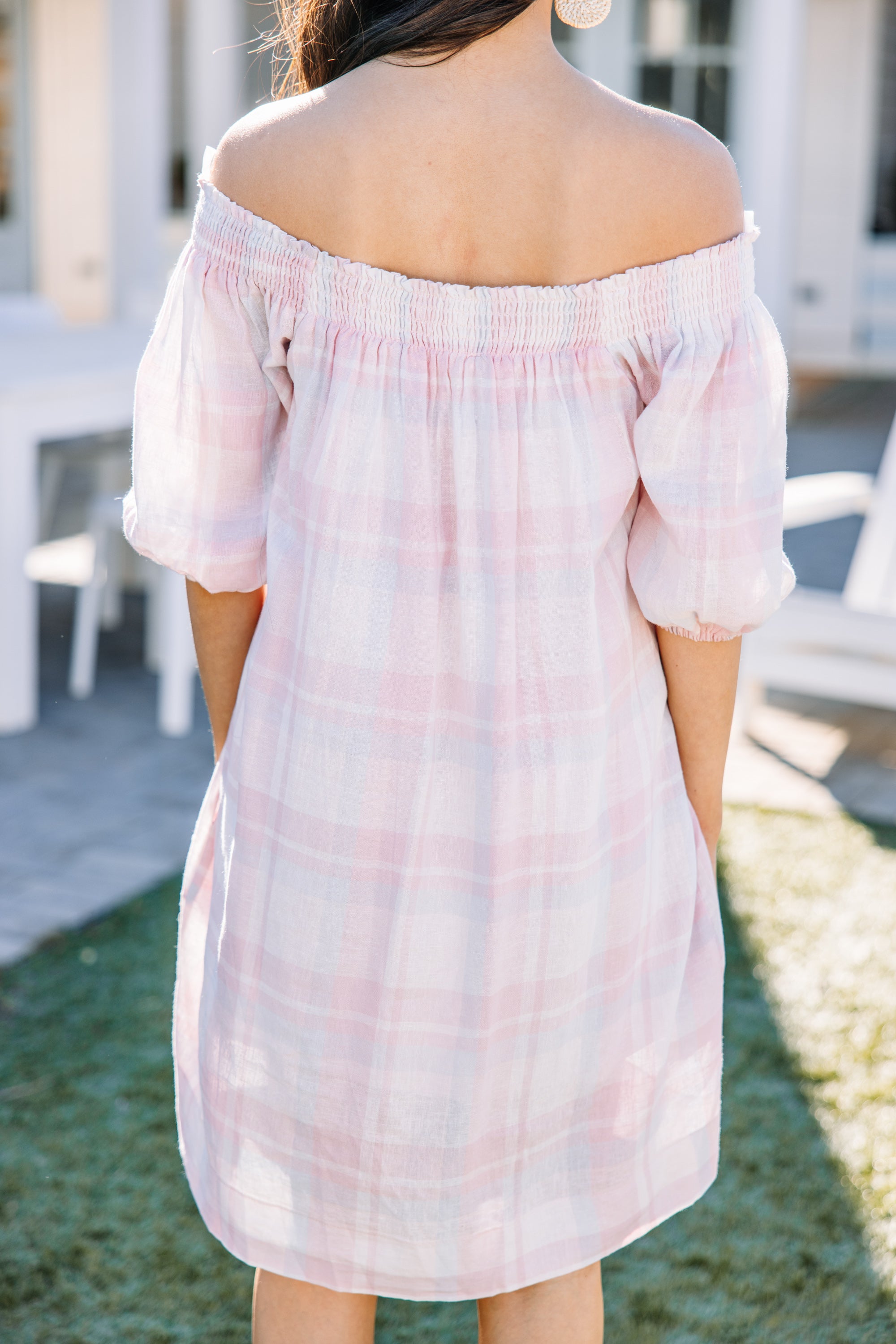 Absolutely Irresistible Pink Plaid Babydoll Dress