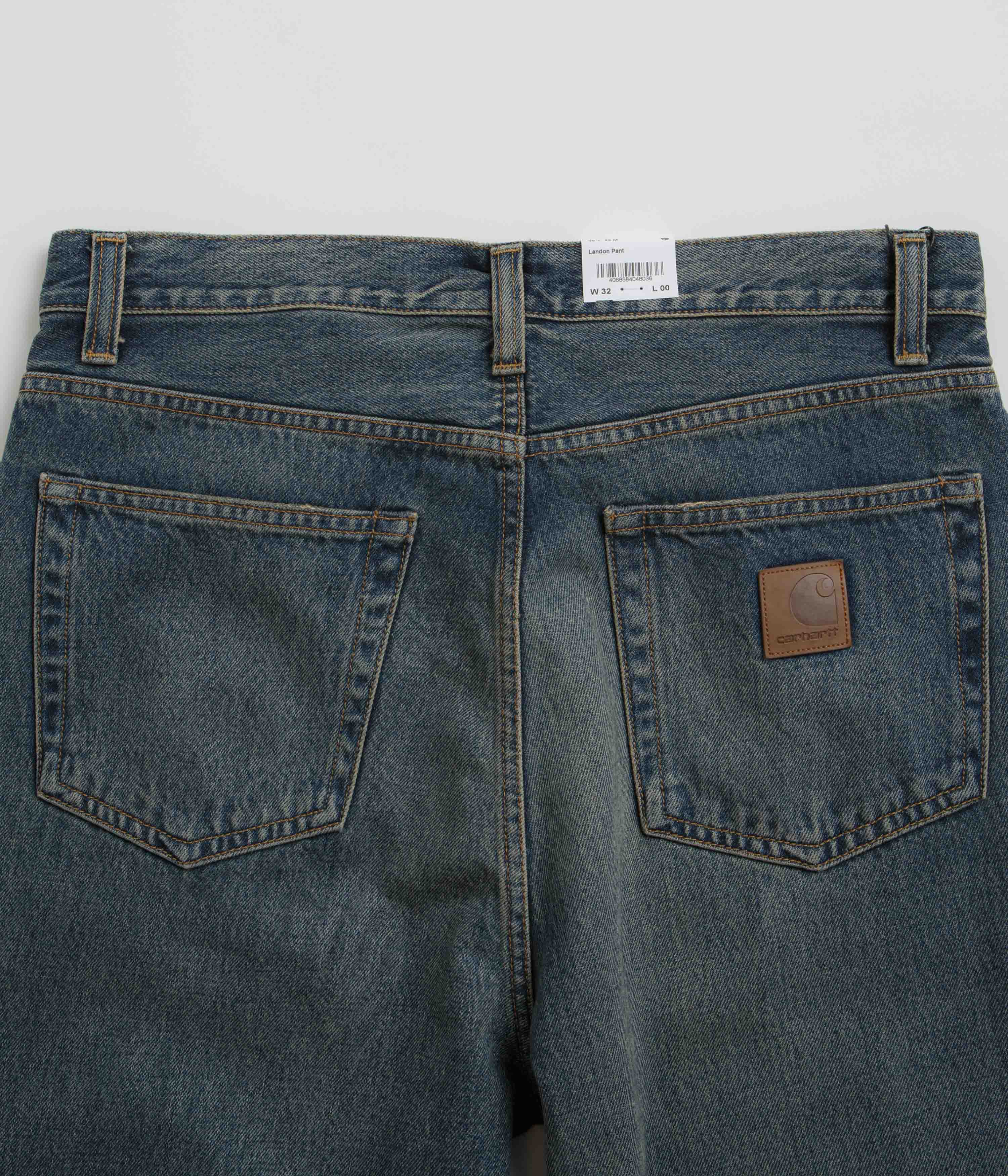 Carhartt Landon Blue Worn Wash Pants - Style with Durability!