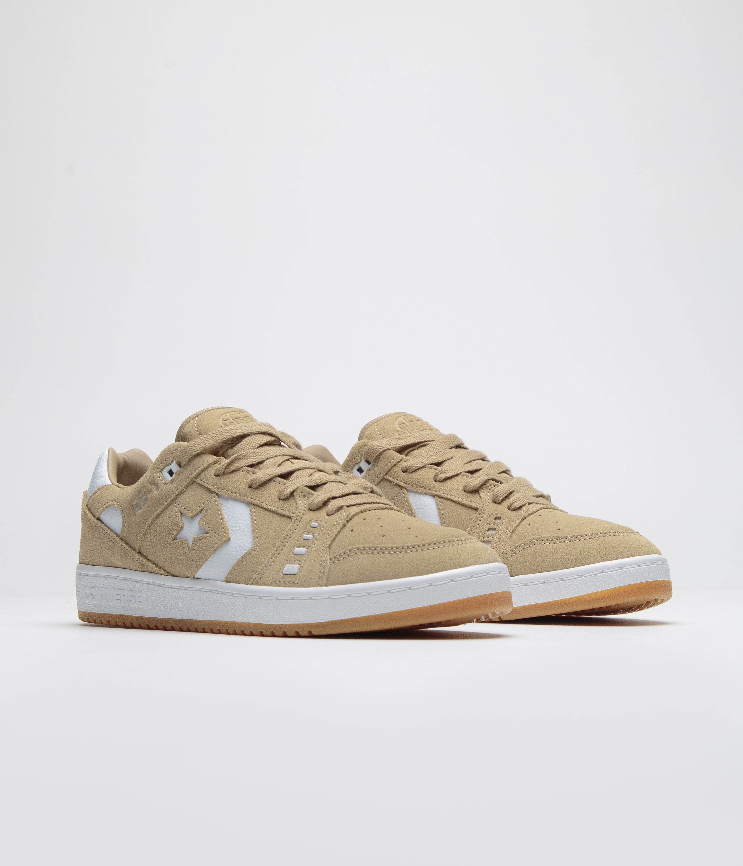 Converse Cons AS-1 Pro Suede Shoes - Stunning Nomad Khaki, White & Gum Combo