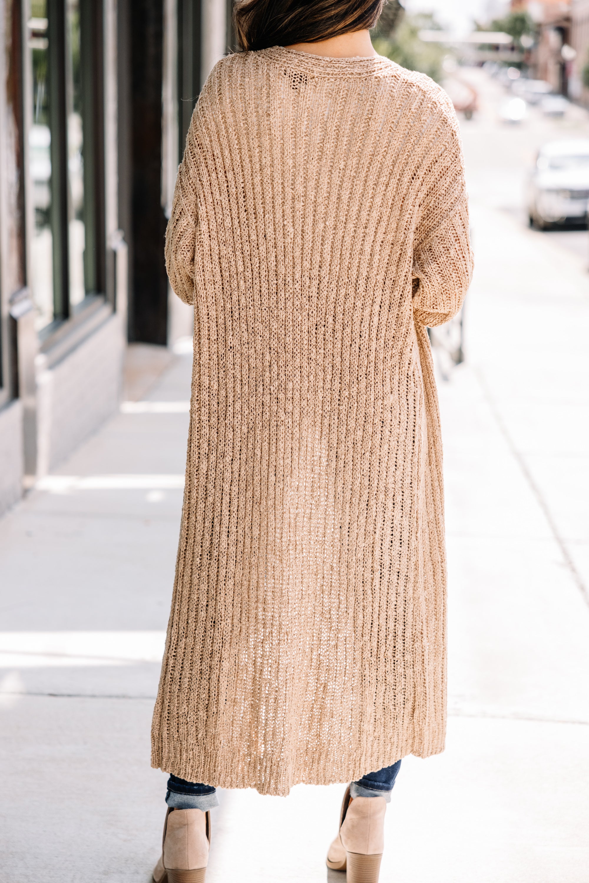 Irresistible Everyday Camel Brown Knit Cardigan