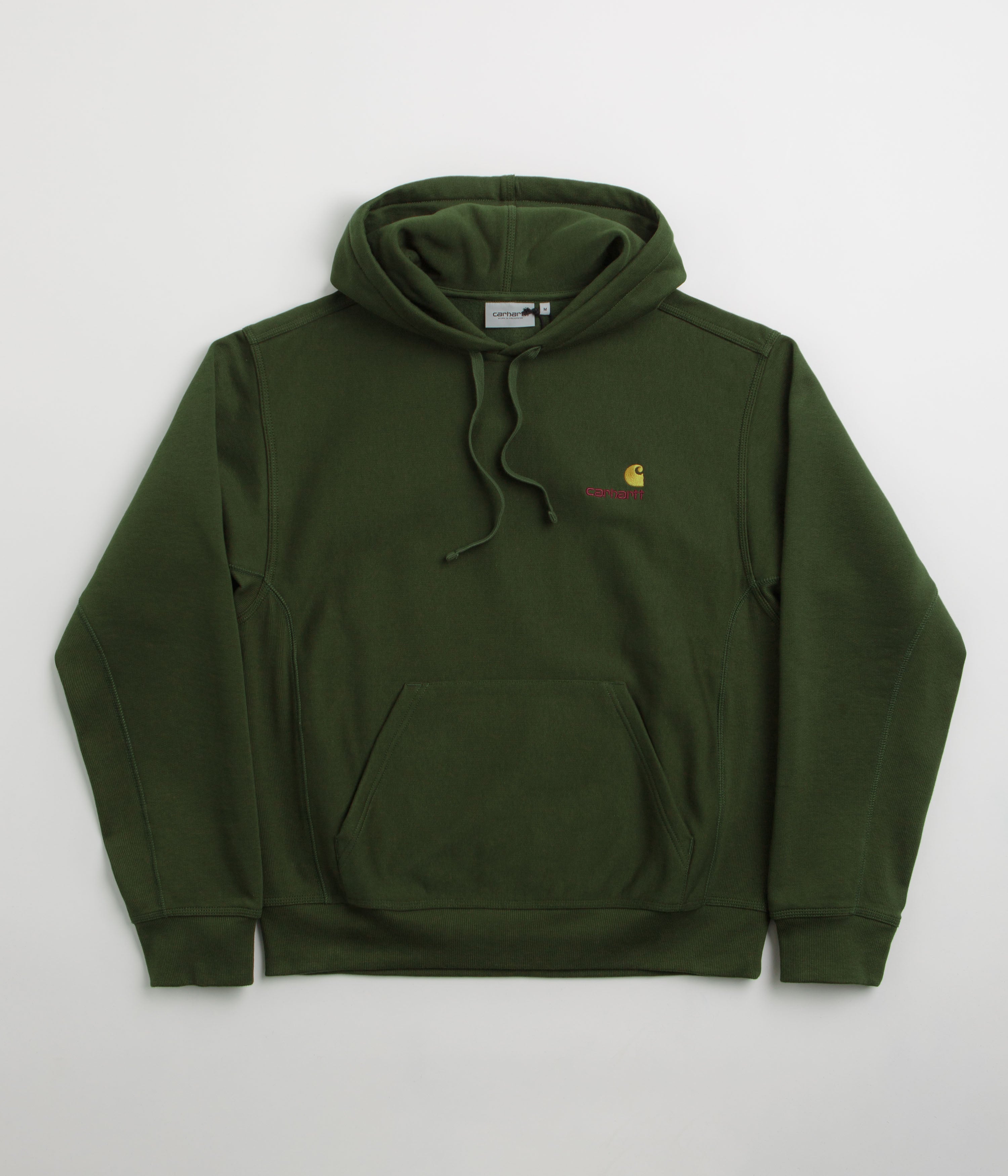 Carhartt American Script Hoodie - Stunning Tarragon